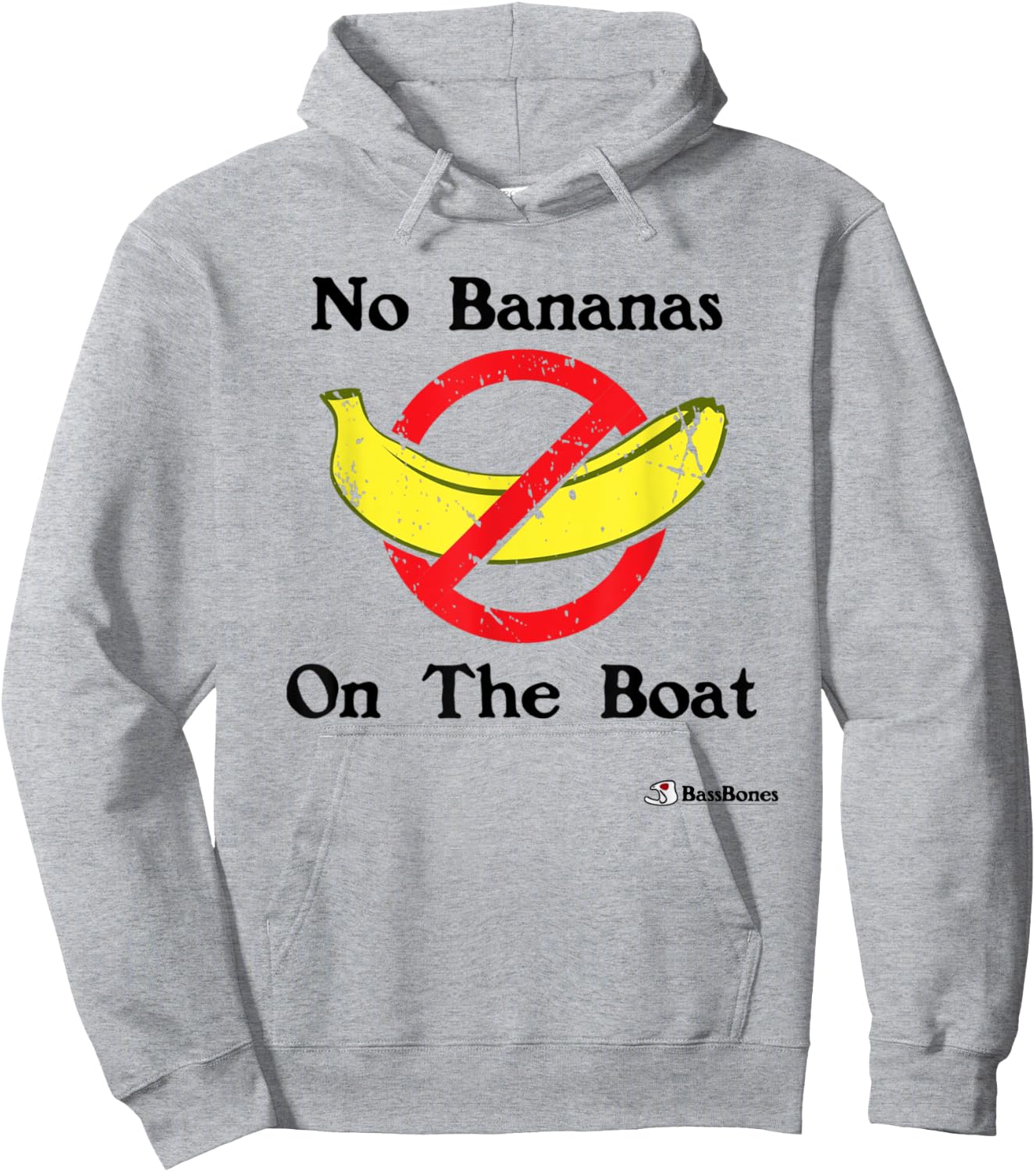 Fishing No Bananas On The Boat Funny Fishing Joke Hoodie - Hoodie | Ash