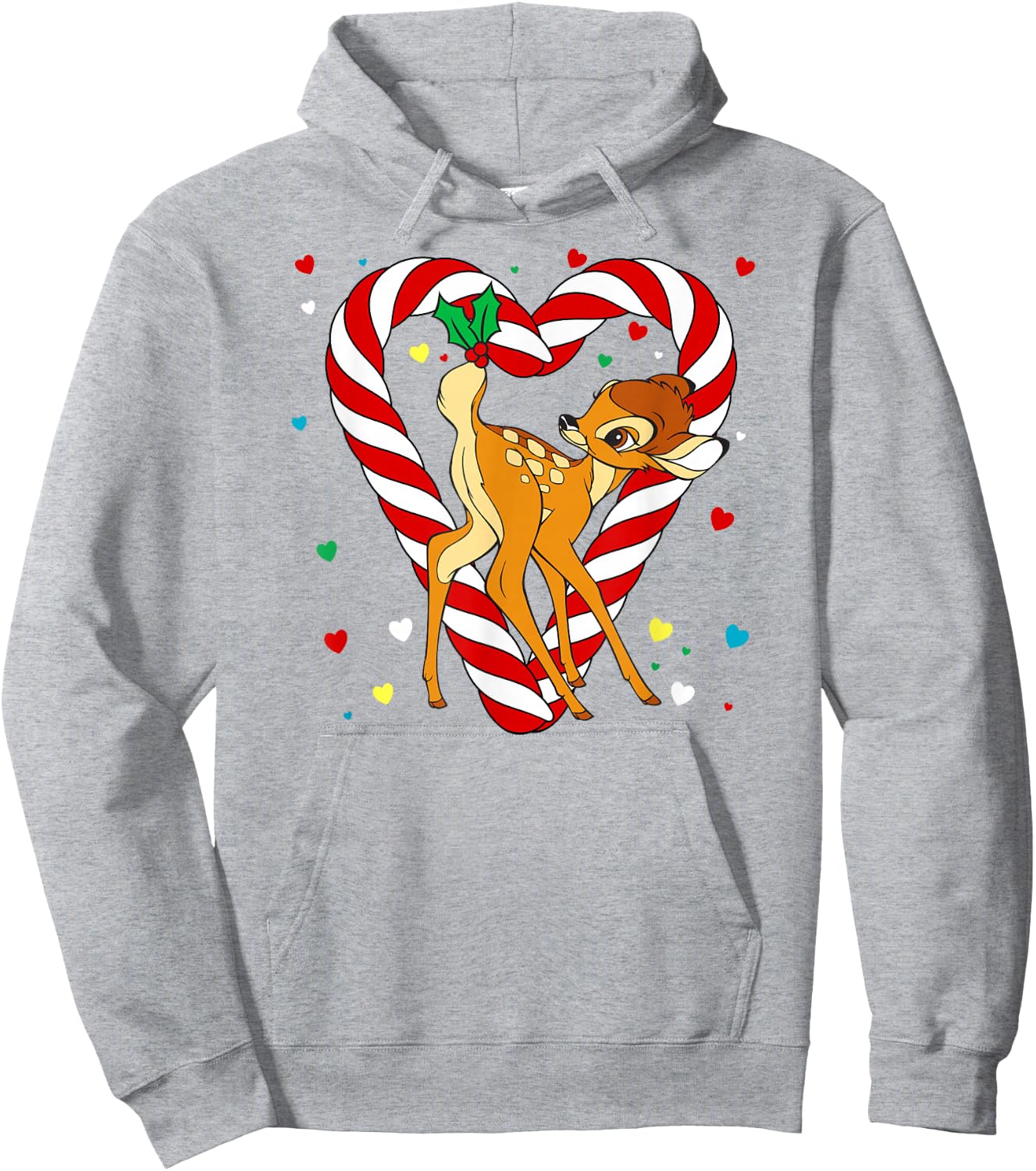 Disney - Bambi Candy Cane Holiday Hoodie - Hoodie | Ash