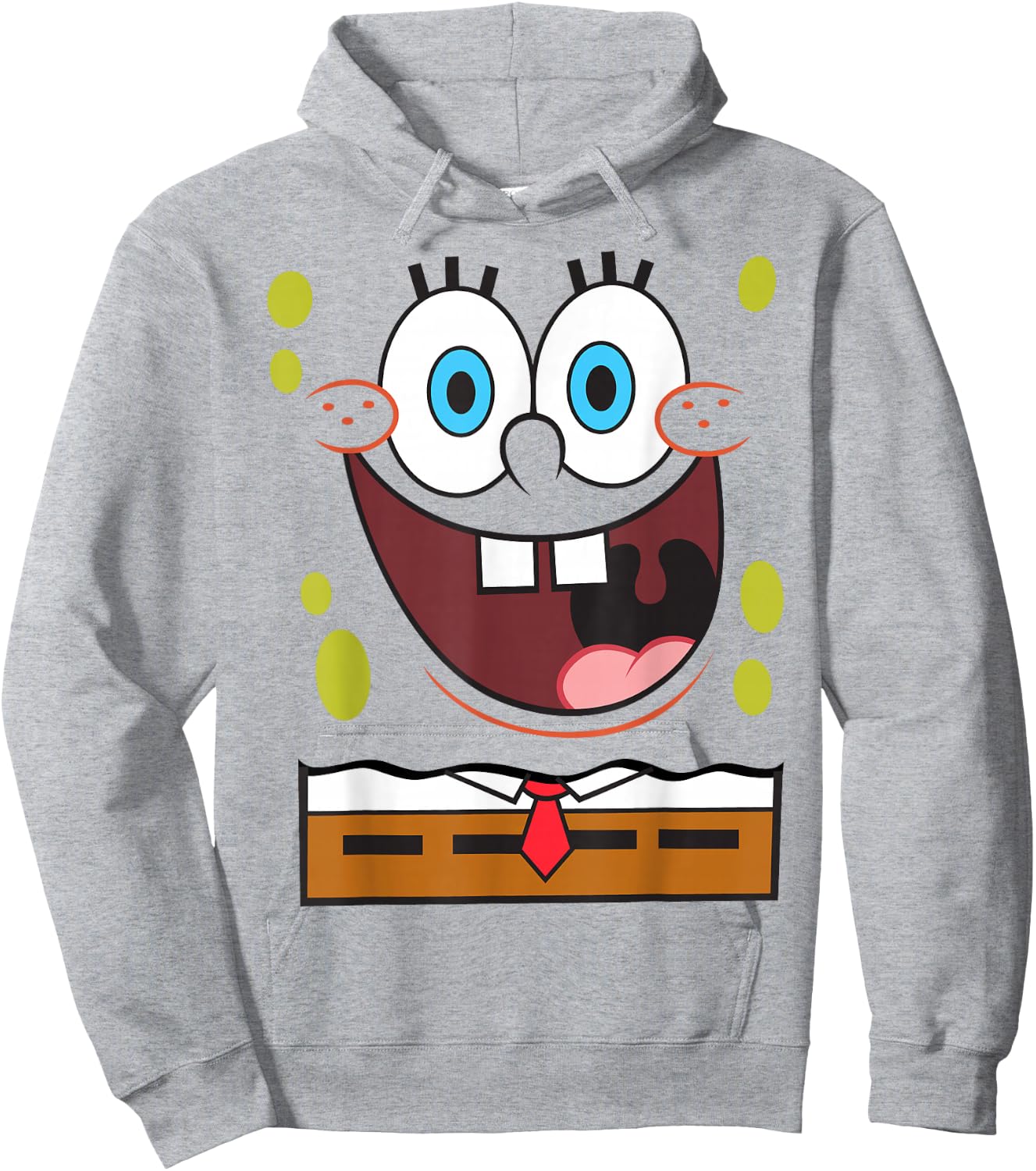 Spongebob SquarePants Large Character Hoodie - Hoodie | Ash