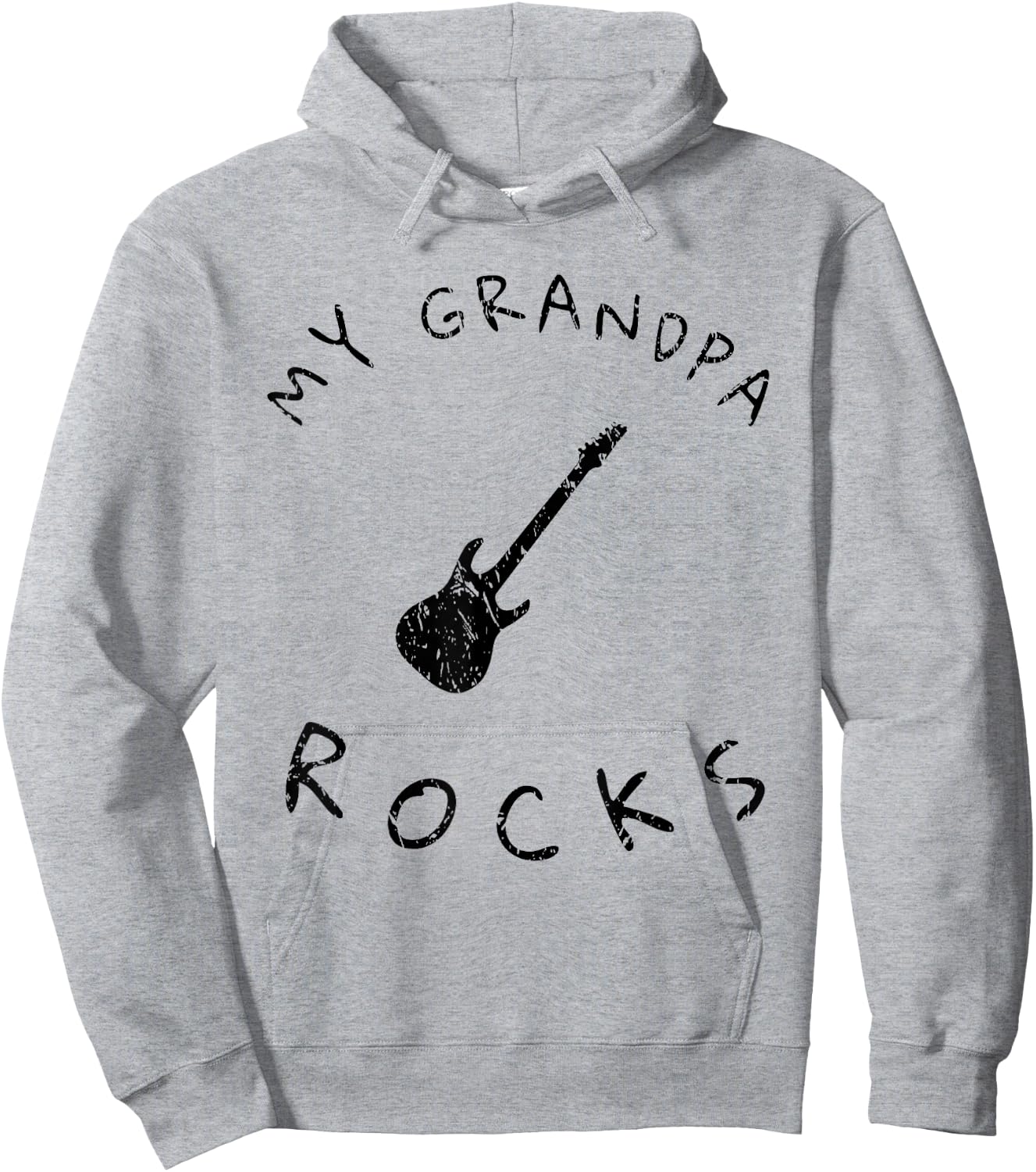 My Grandpa Rocks T Shirt Hoodie - Hoodie | Ash