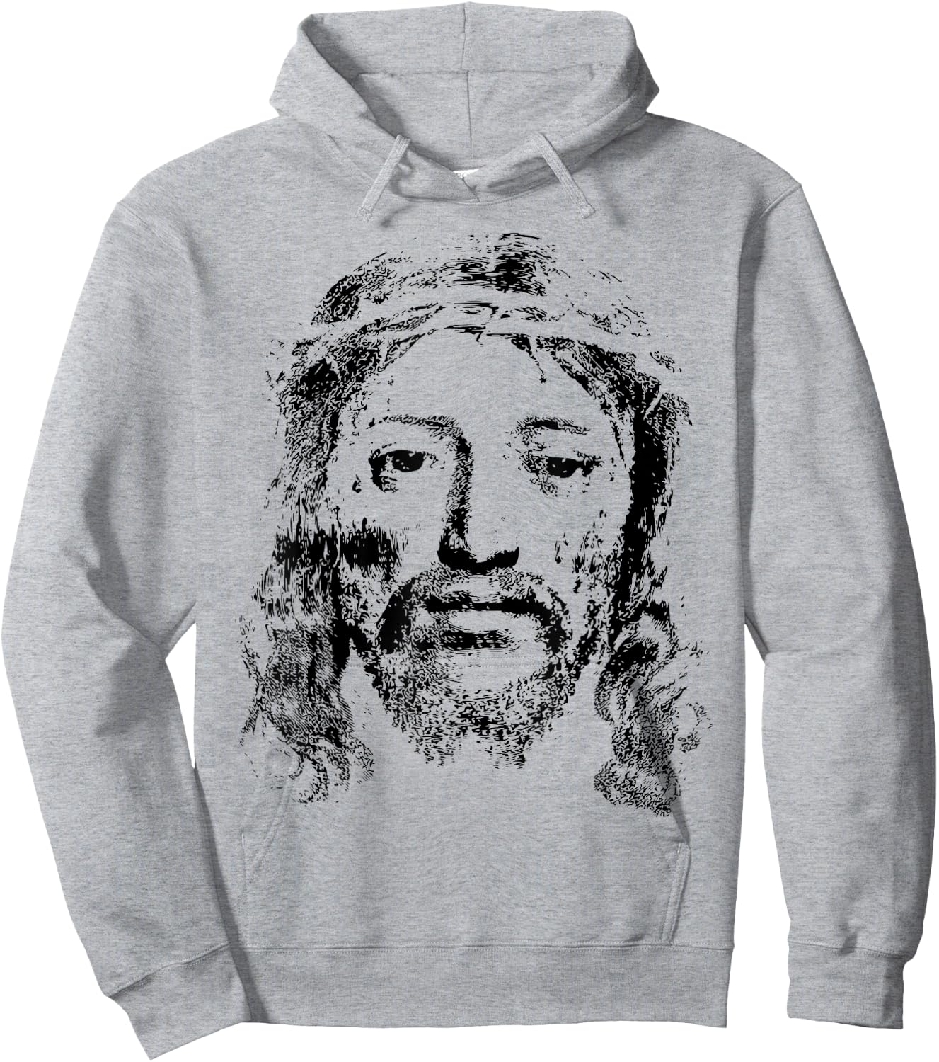 Jesus Christ Face Christian Church Group Hoodie - Hoodie | Ash