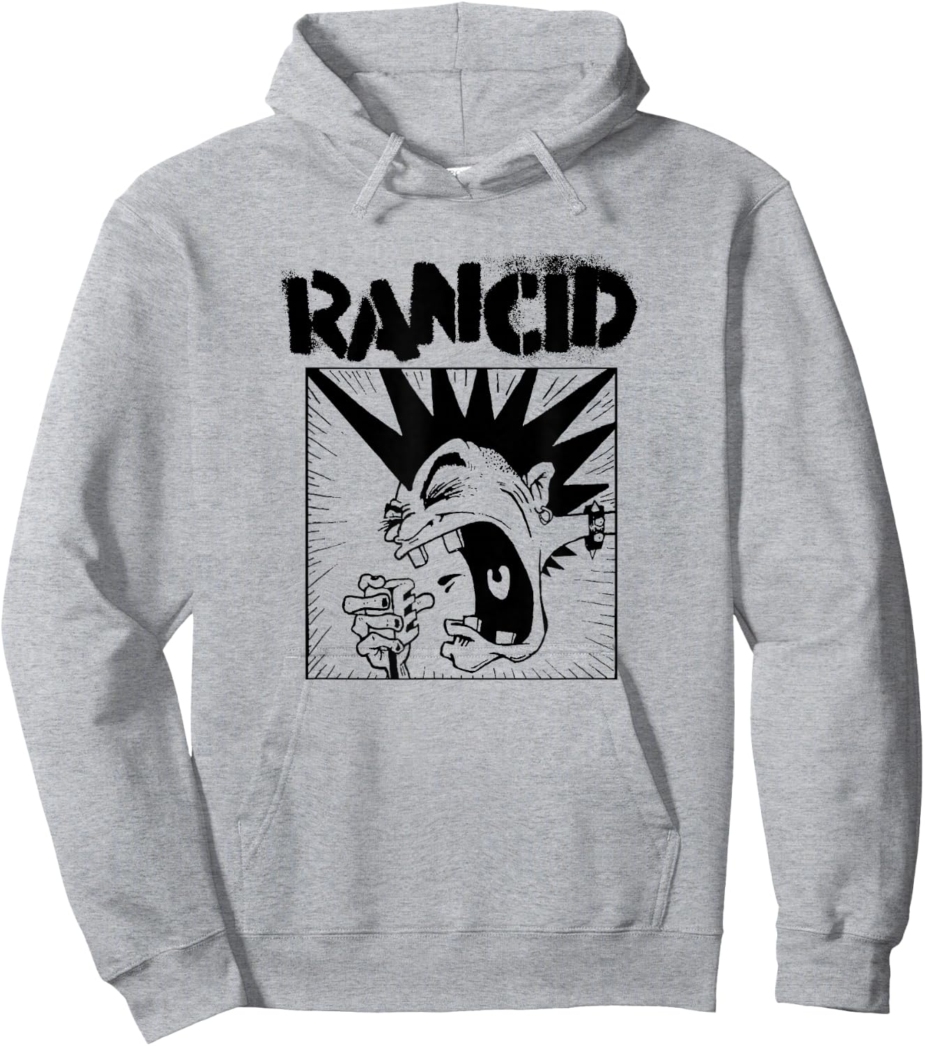 Rancid - Official Merchandise - Microphone Small Hoodie - Hoodie | Ash