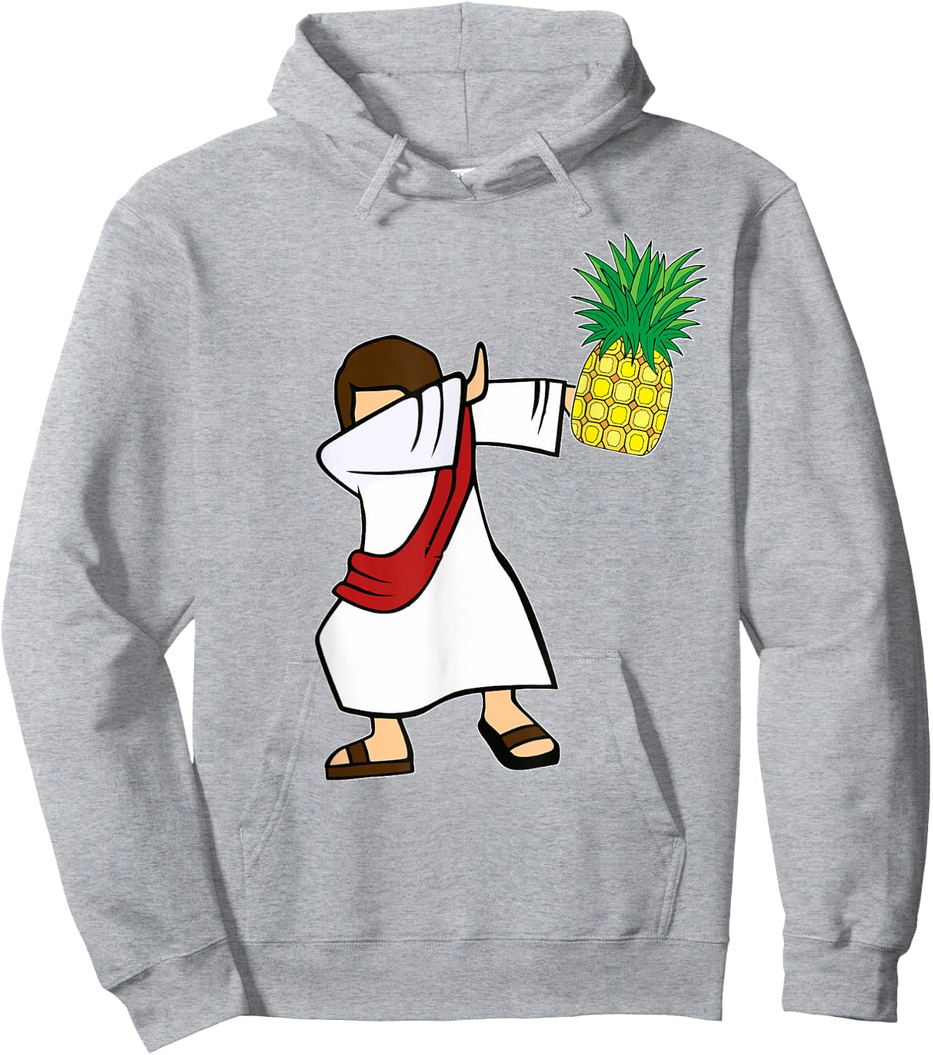 Dabbing Jesus Pineapple Aloha Beaches Hawaiian Dance Hoodie - Hoodie | Ash