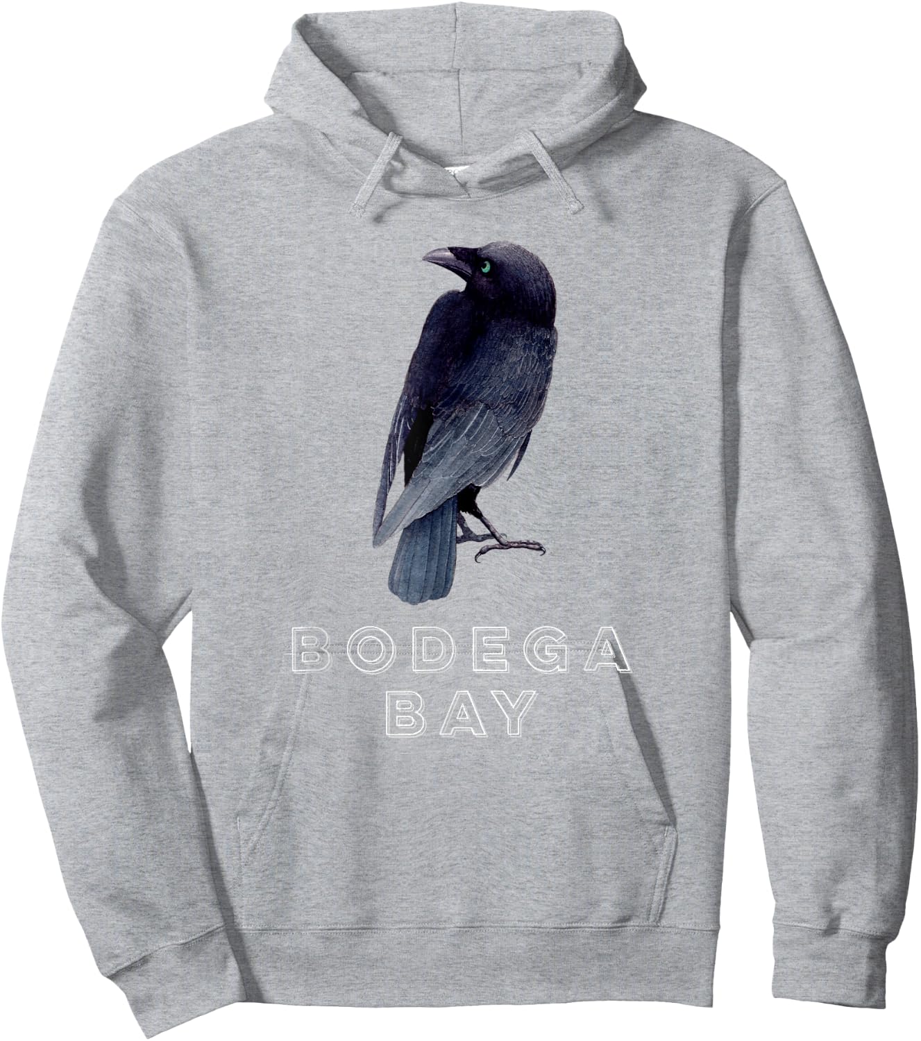 Bodega Bay Northern California Coast Crow Raven Lovers Hoodie - Hoodie | Ash