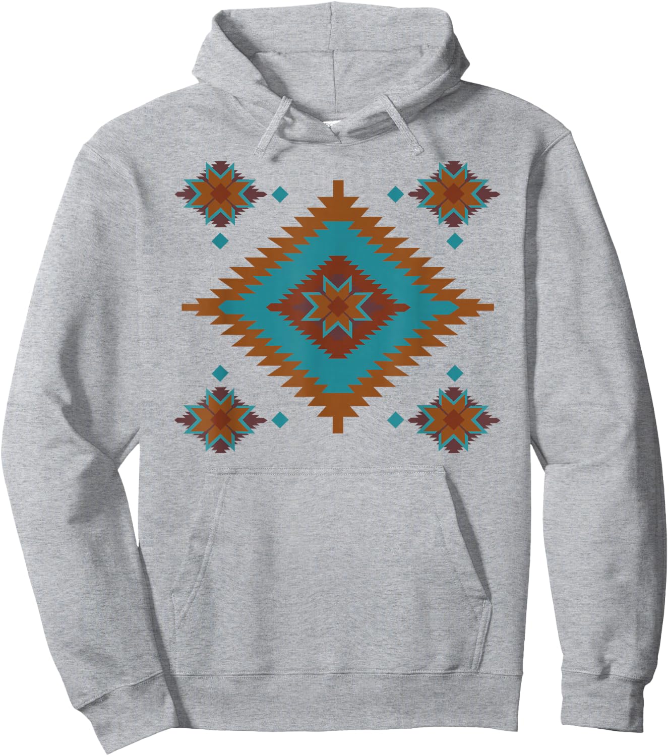 Southwestern Santa Fe Tribal Indian Hoodie - Hoodie | Ash