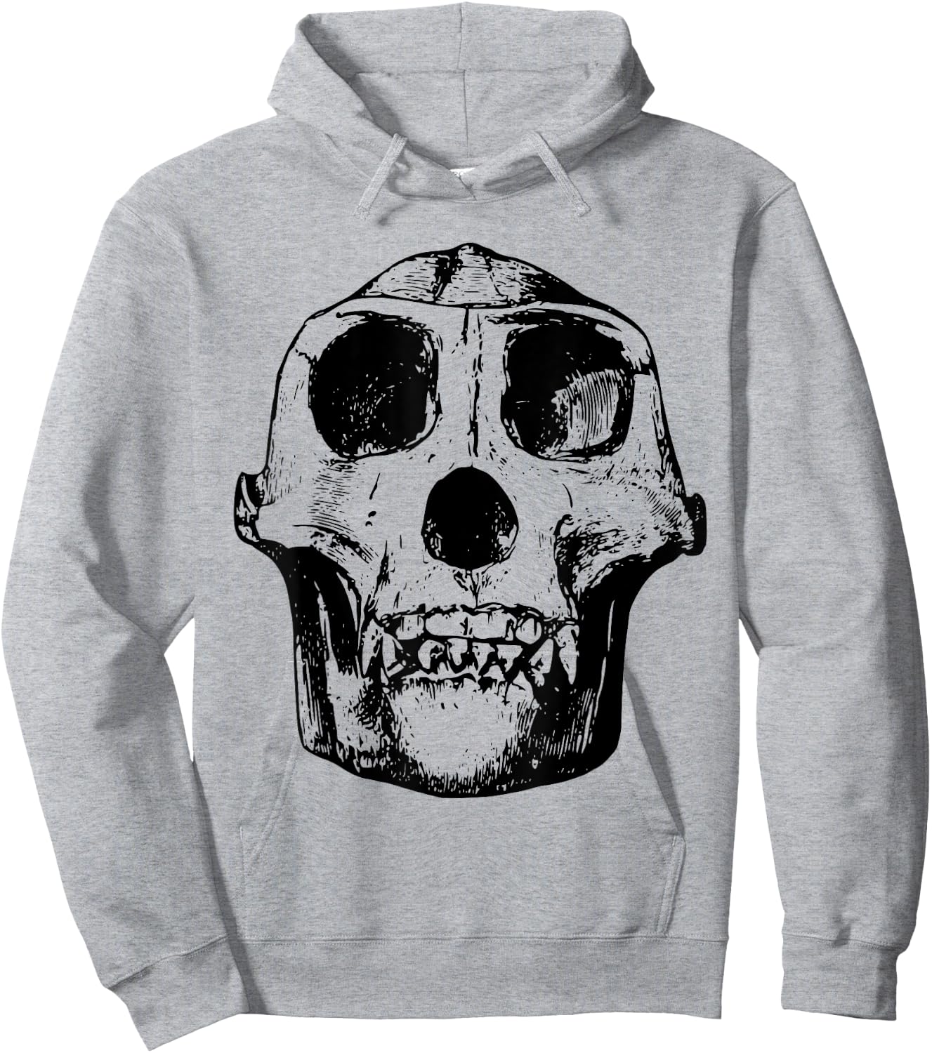 Neanderthal Skull Anthropologist Hoodie - Hoodie | Ash