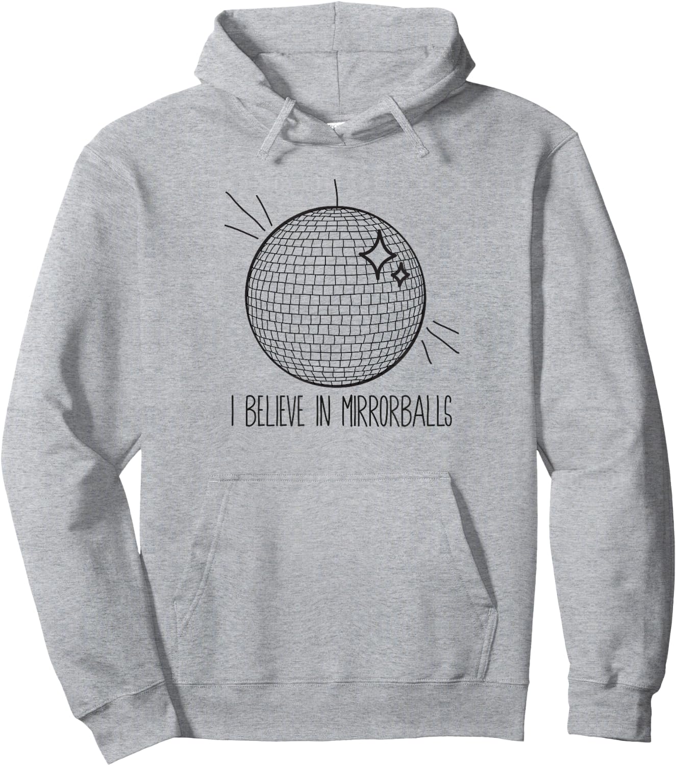 Retro Vintage Disco 70s I Believe In Mirrorballs Hoodie - Hoodie | Ash