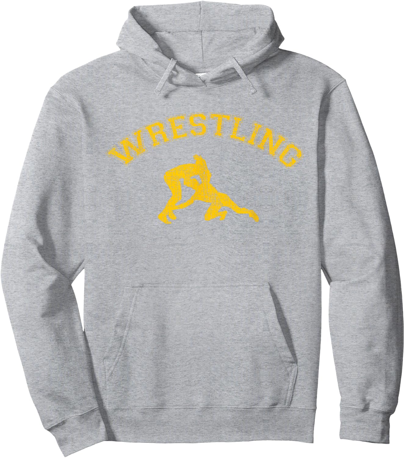 Classic College-style Wrestling Hoodie - Hoodie | Ash