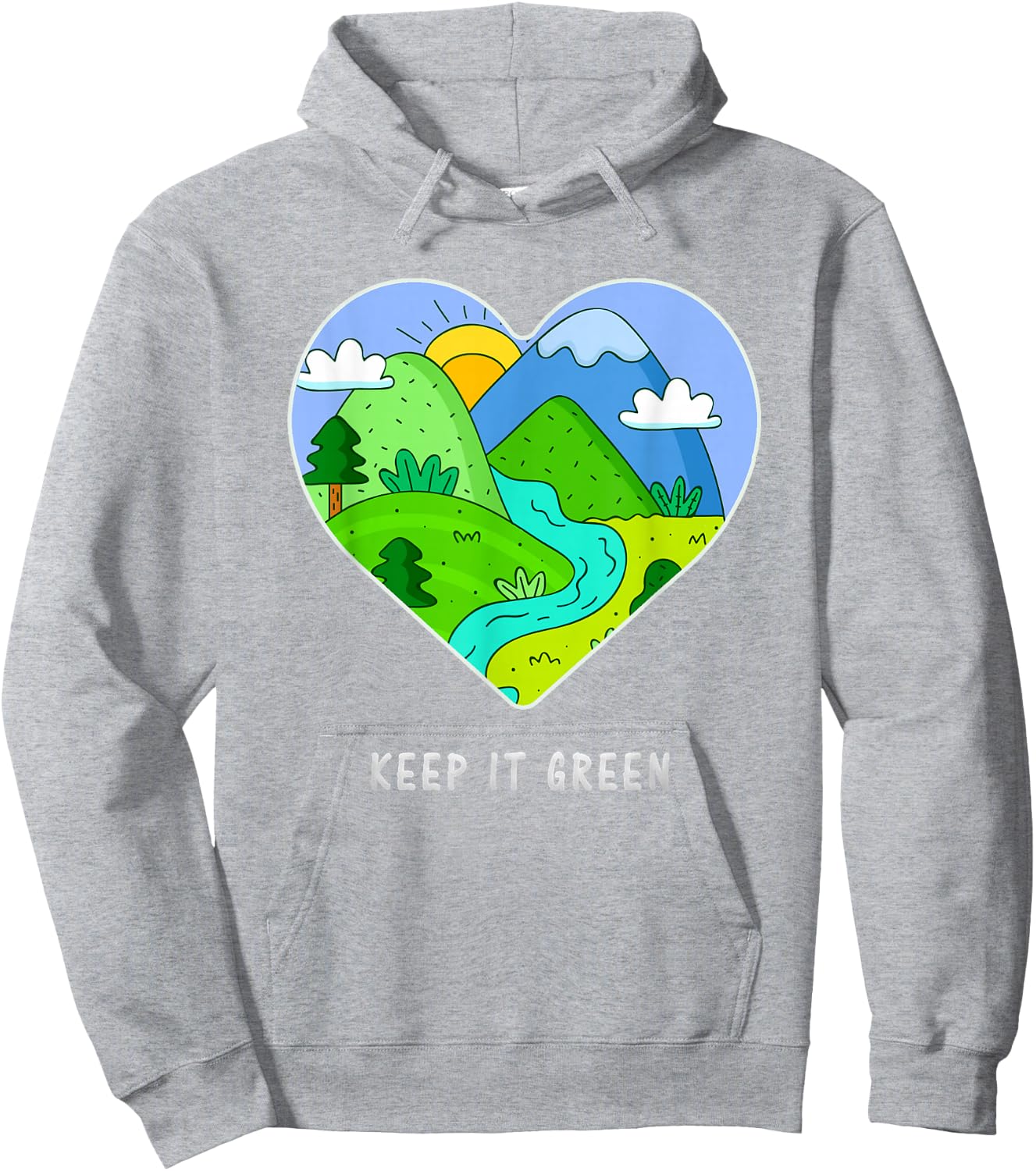 Keep it Green Save the Planet Earth Day 2021 Gift Hoodie - Hoodie | Ash