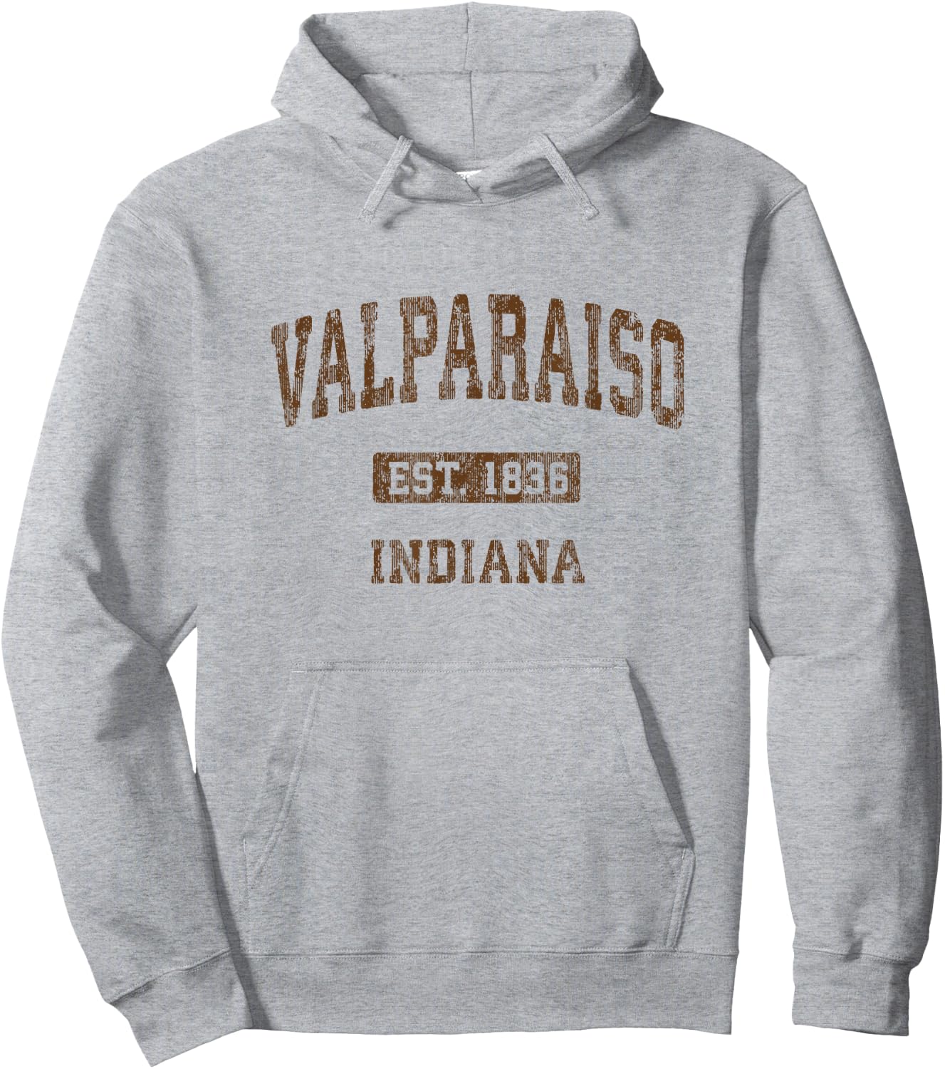 Valparaiso Indiana IN Vintage Athletic Sports Design Hoodie - Hoodie | Ash