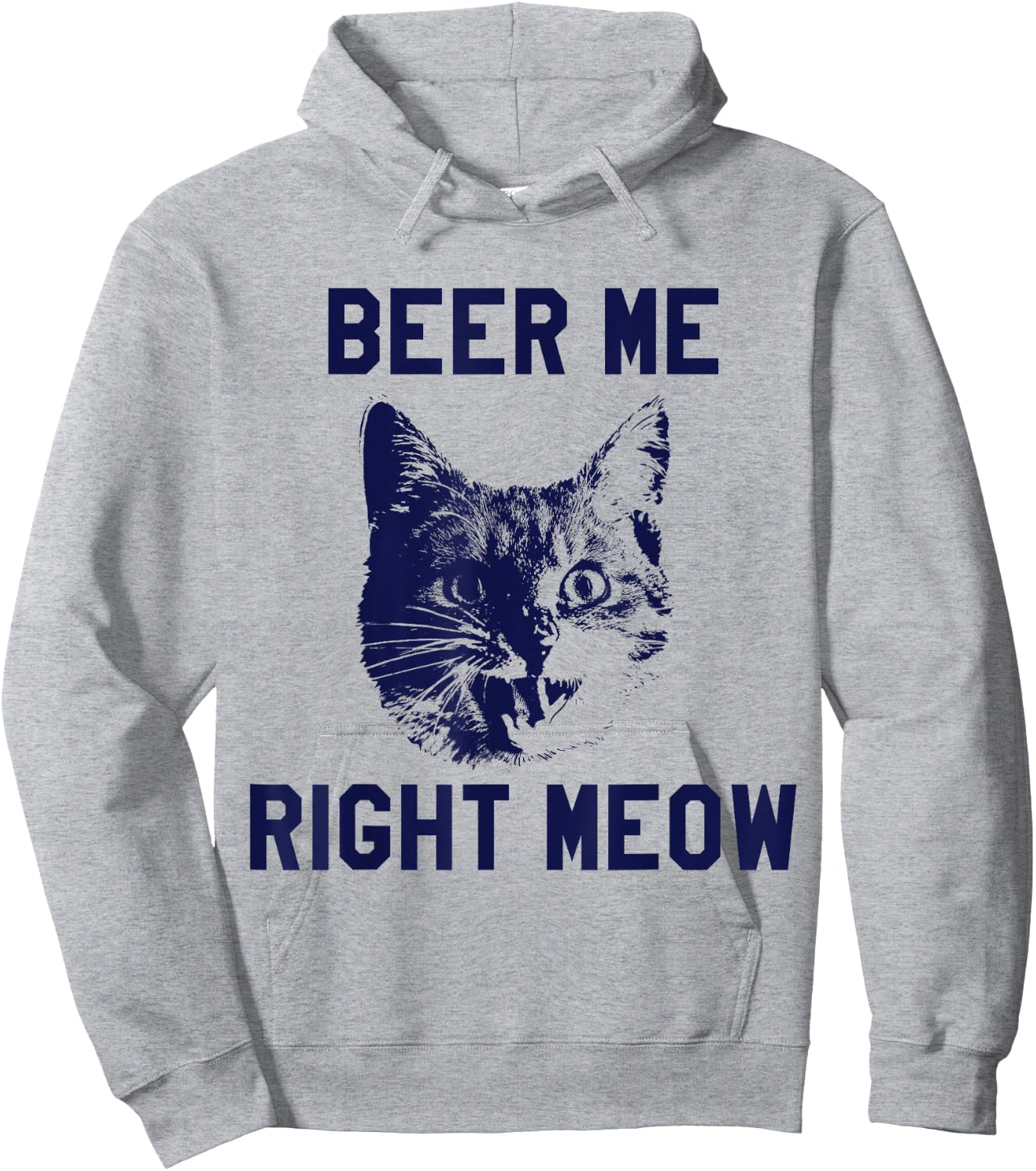 Beer Me Right Meow Funny Cat Beer Men Women Hoodie - Hoodie | Ash