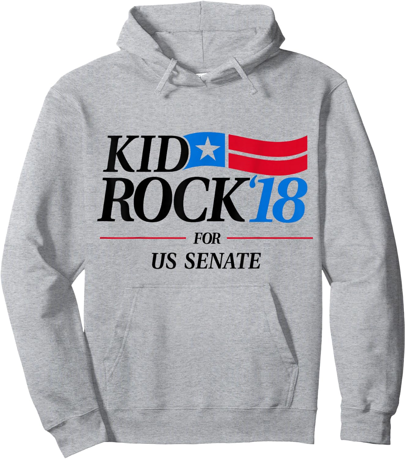 Kid for US Senate 2018 Men's In Rock We Trust Hoodie - Hoodie | Ash
