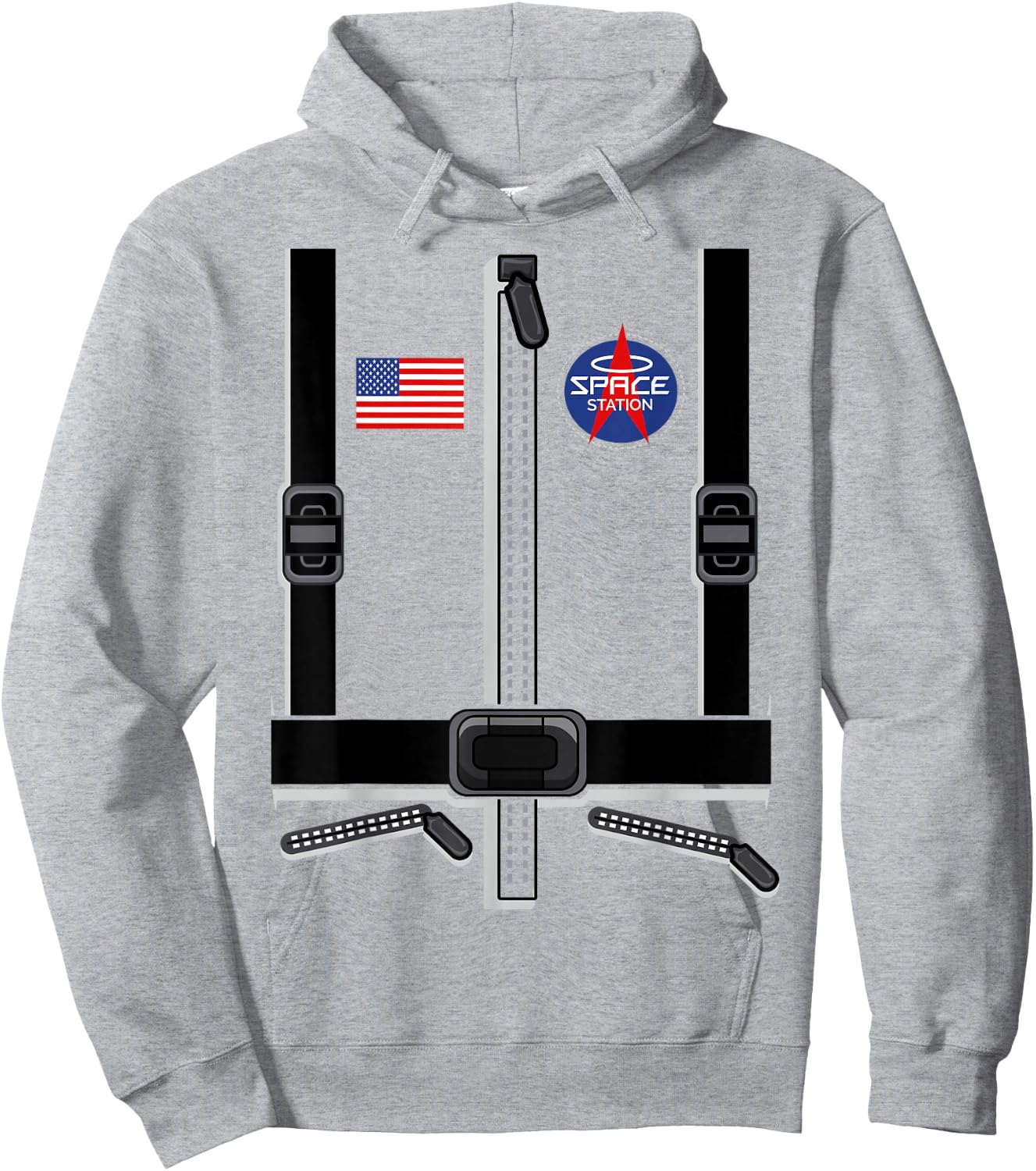 Astronaut Costume for Children, Men, Women, Spacesuit Hoodie - Hoodie | Ash