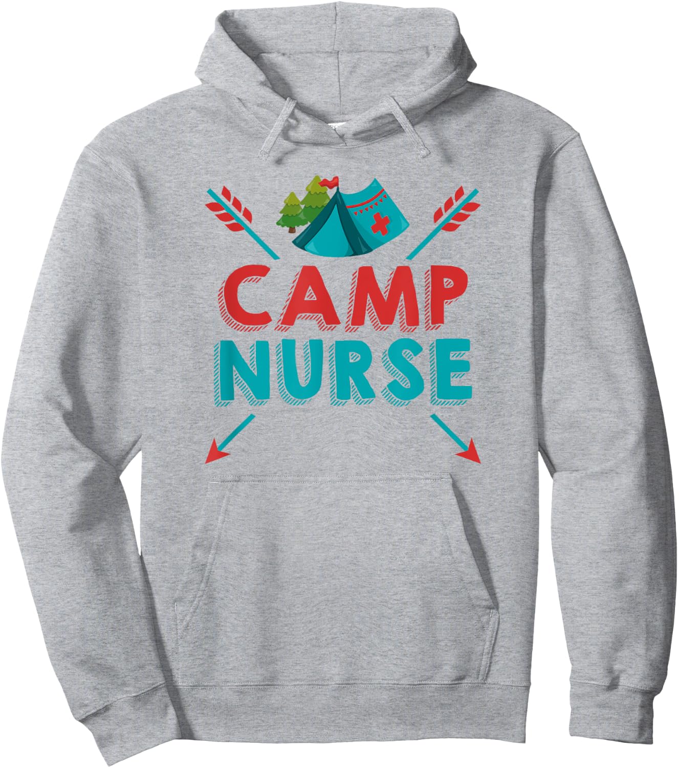 Camp Nurse Shirt Nursing RN Appreciation Camping Hoodie - Hoodie | Ash