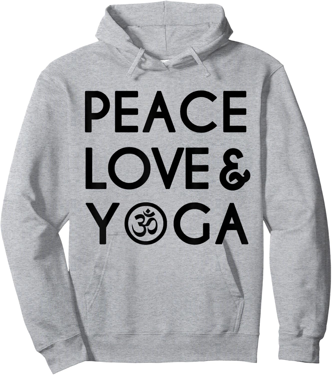 Peace Love and Yoga Om Symbol Yogi Yoga Quote Hoodie - Hoodie | Ash