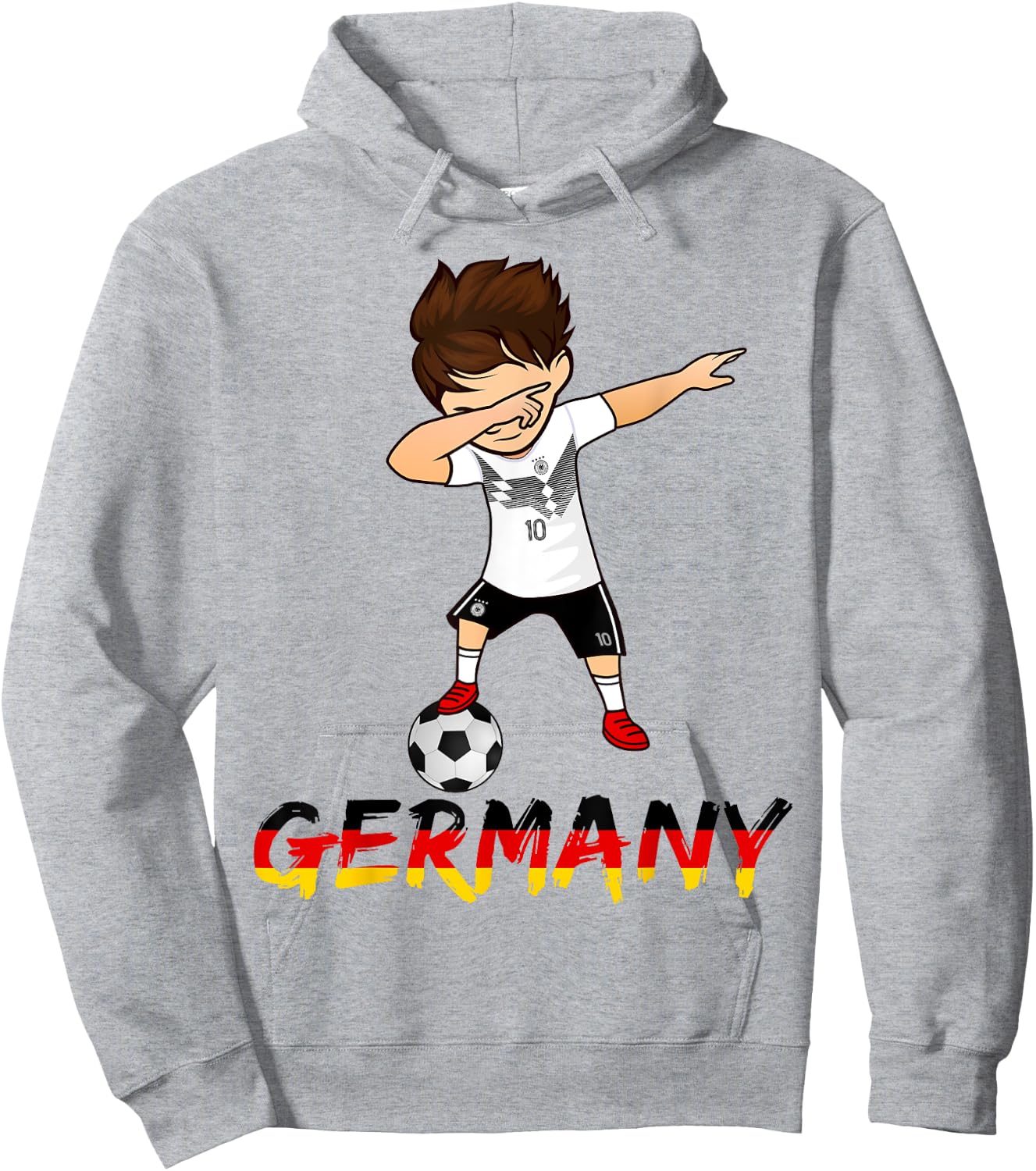 Dabbing Germany Soccer Boys German Football Kit Hoodie - Hoodie | Ash