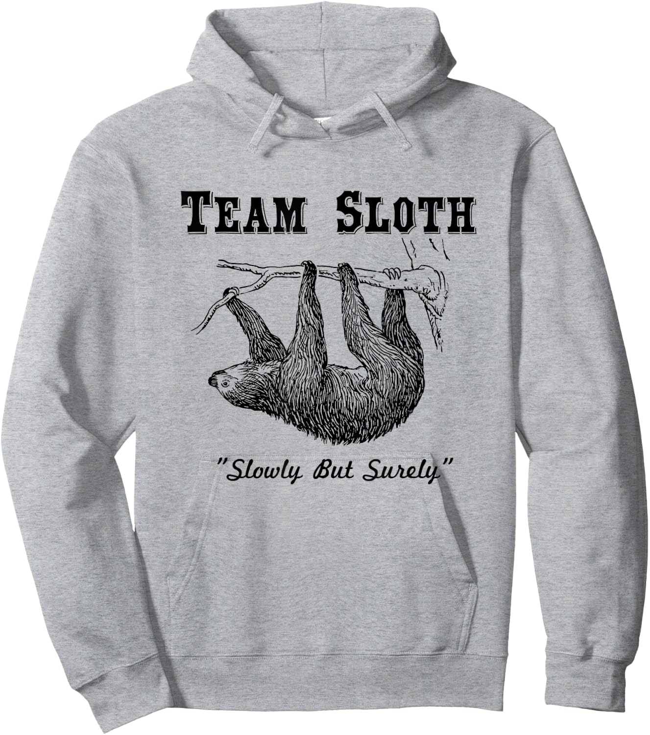 Running Funny Team Sloth Marathon Hoodie - Hoodie | Ash