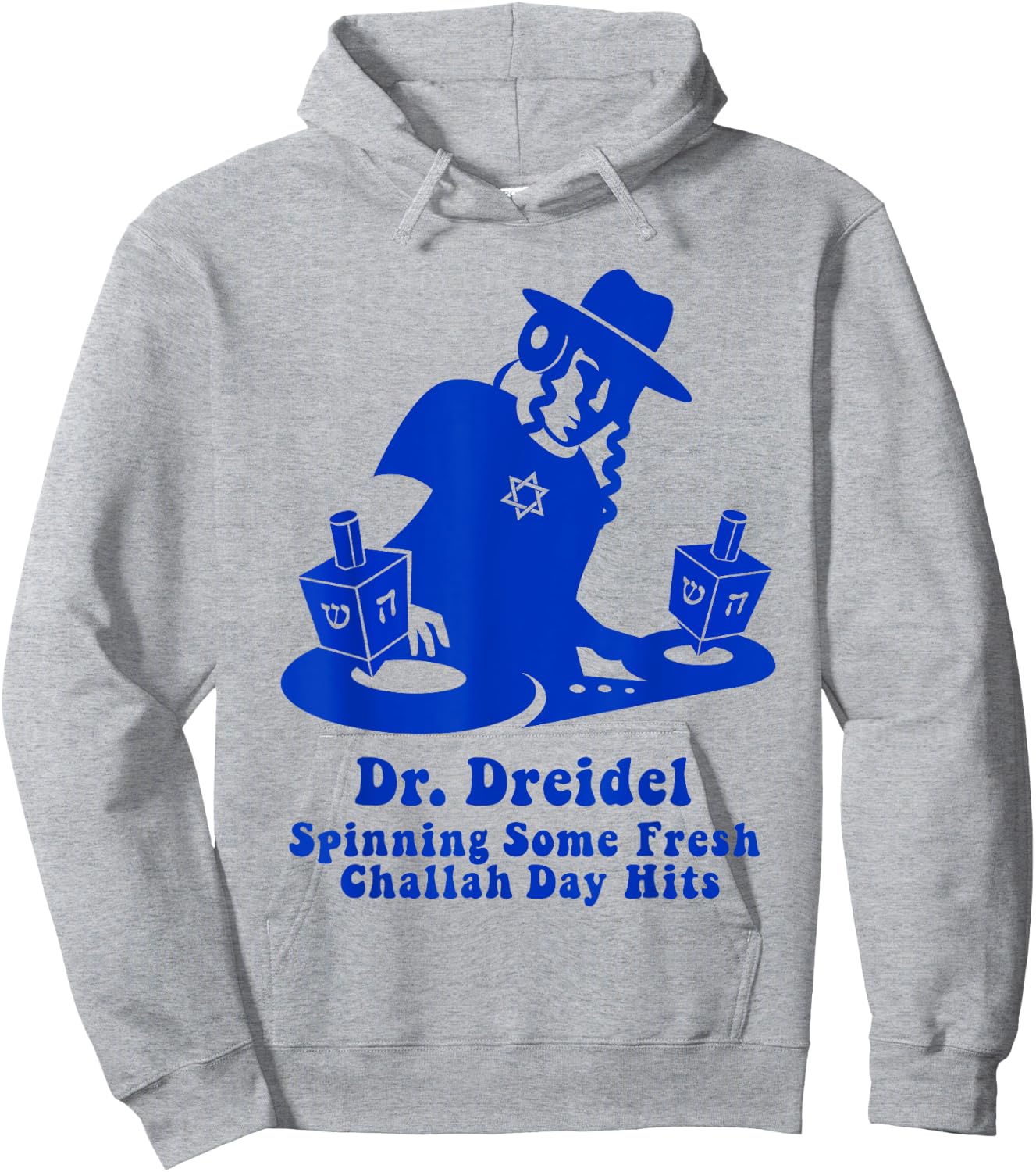 Funny Hanukkah Teen Gift Chanukah DJ Dr. Dreidel Party Hoodie - Hoodie | Ash
