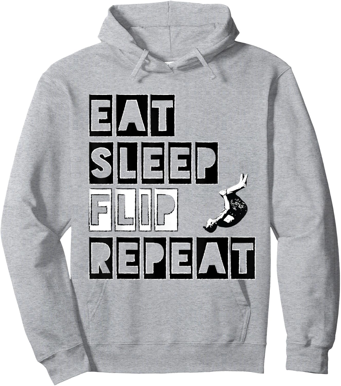 Eat Sleep Flip Repeat Gymnast & Tumbling Hoodie - Hoodie | Ash