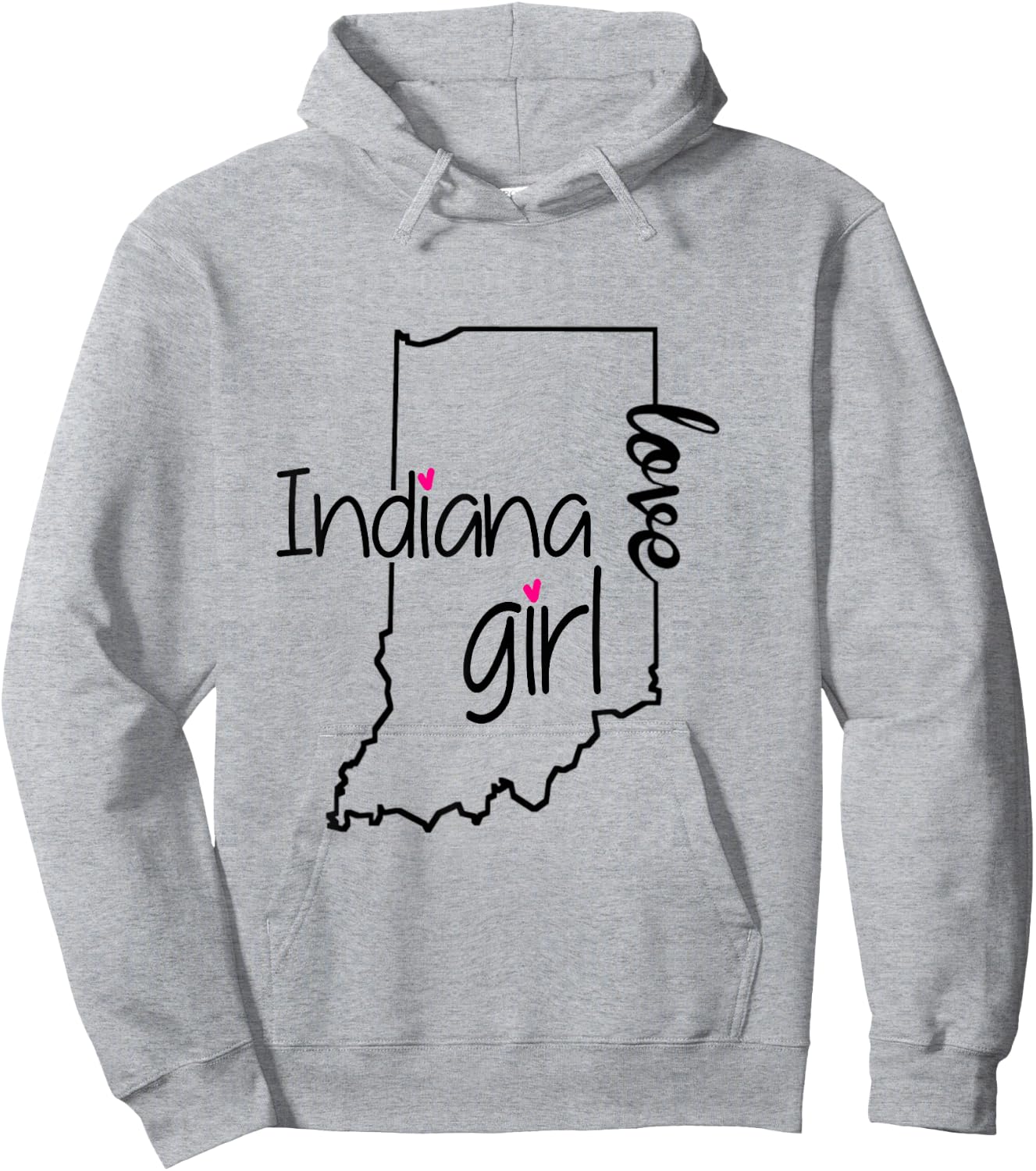Indiana Girl I Love Indiana Home Cute Indiana Hoodie - Hoodie | Ash