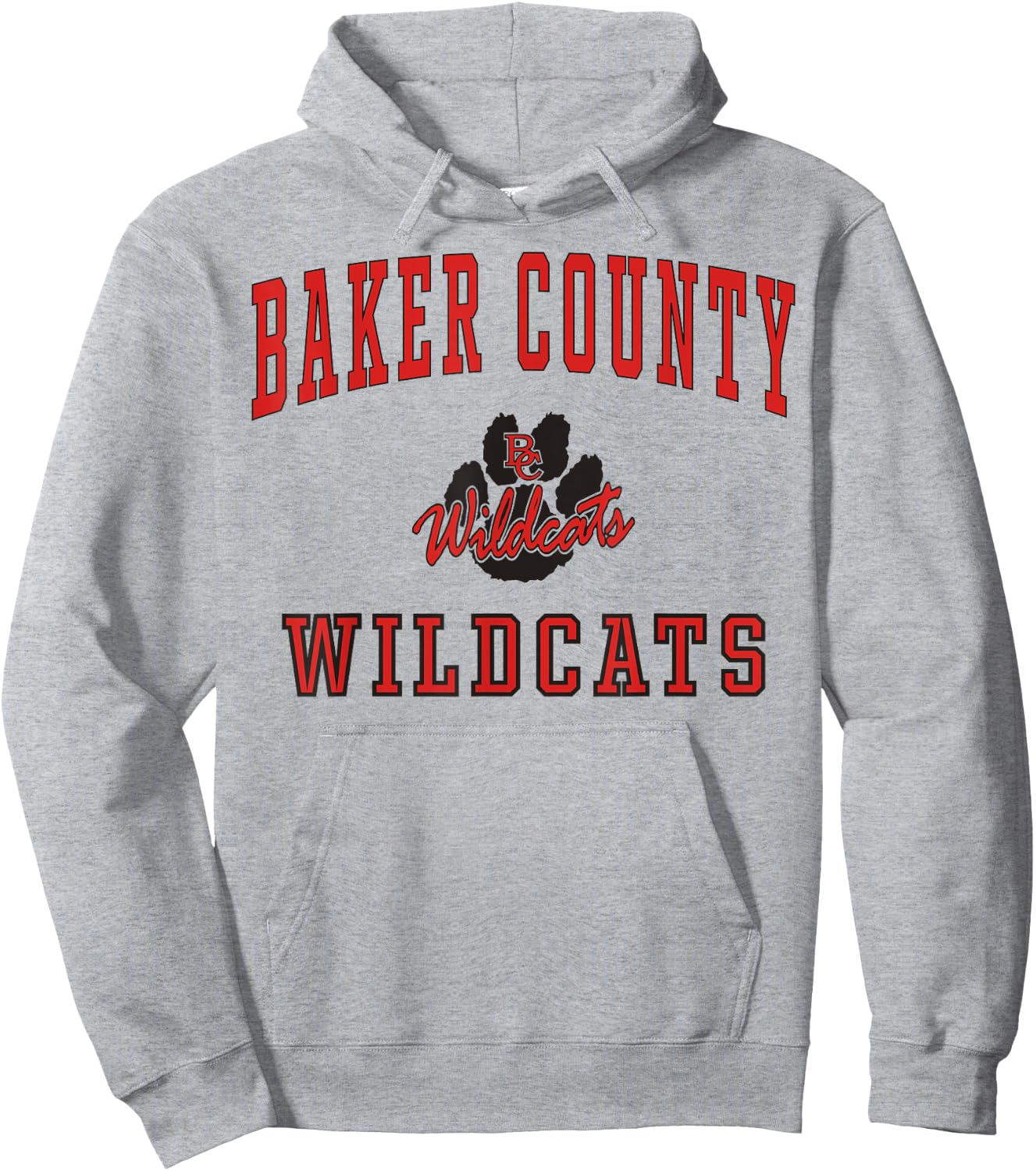 Baker County High School Wildcats C1 Hoodie - Hoodie | Ash
