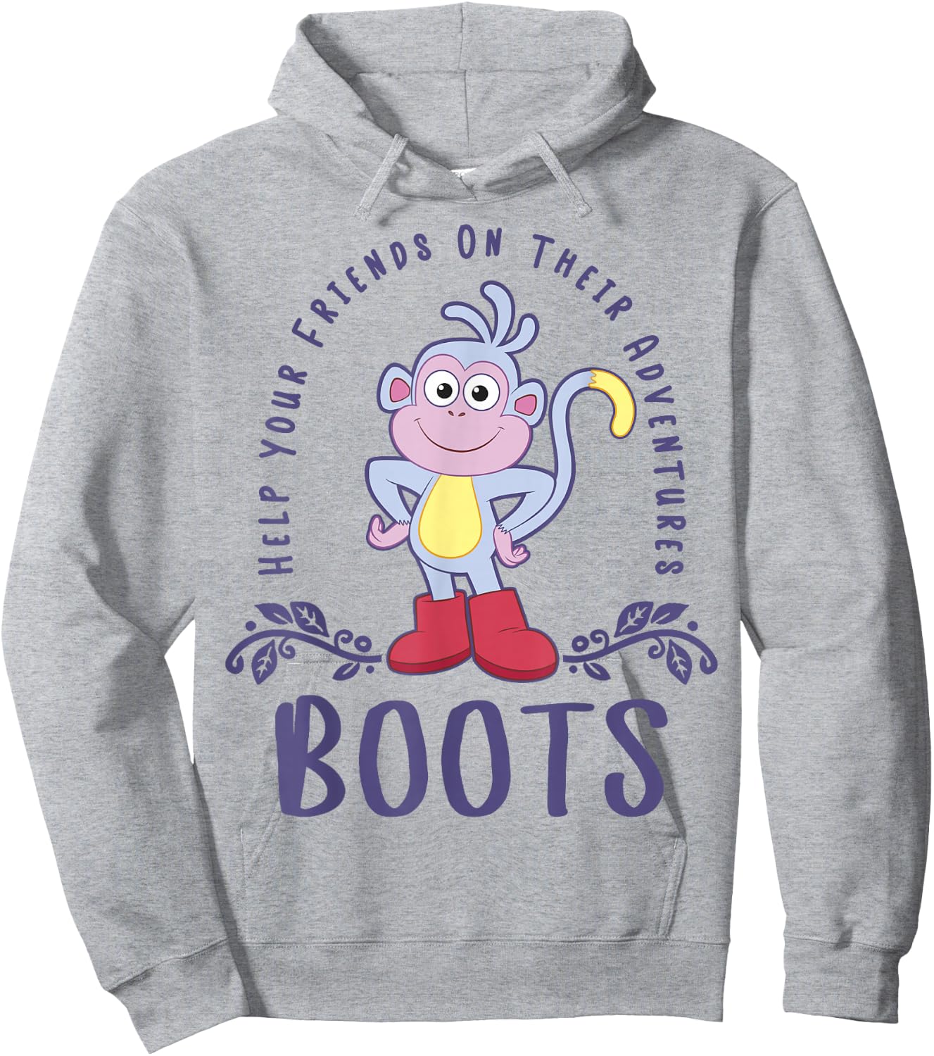 Dora The Explorer Boots Help Your Friends On Their Adventure Small Hoodie - Hoodie | Ash