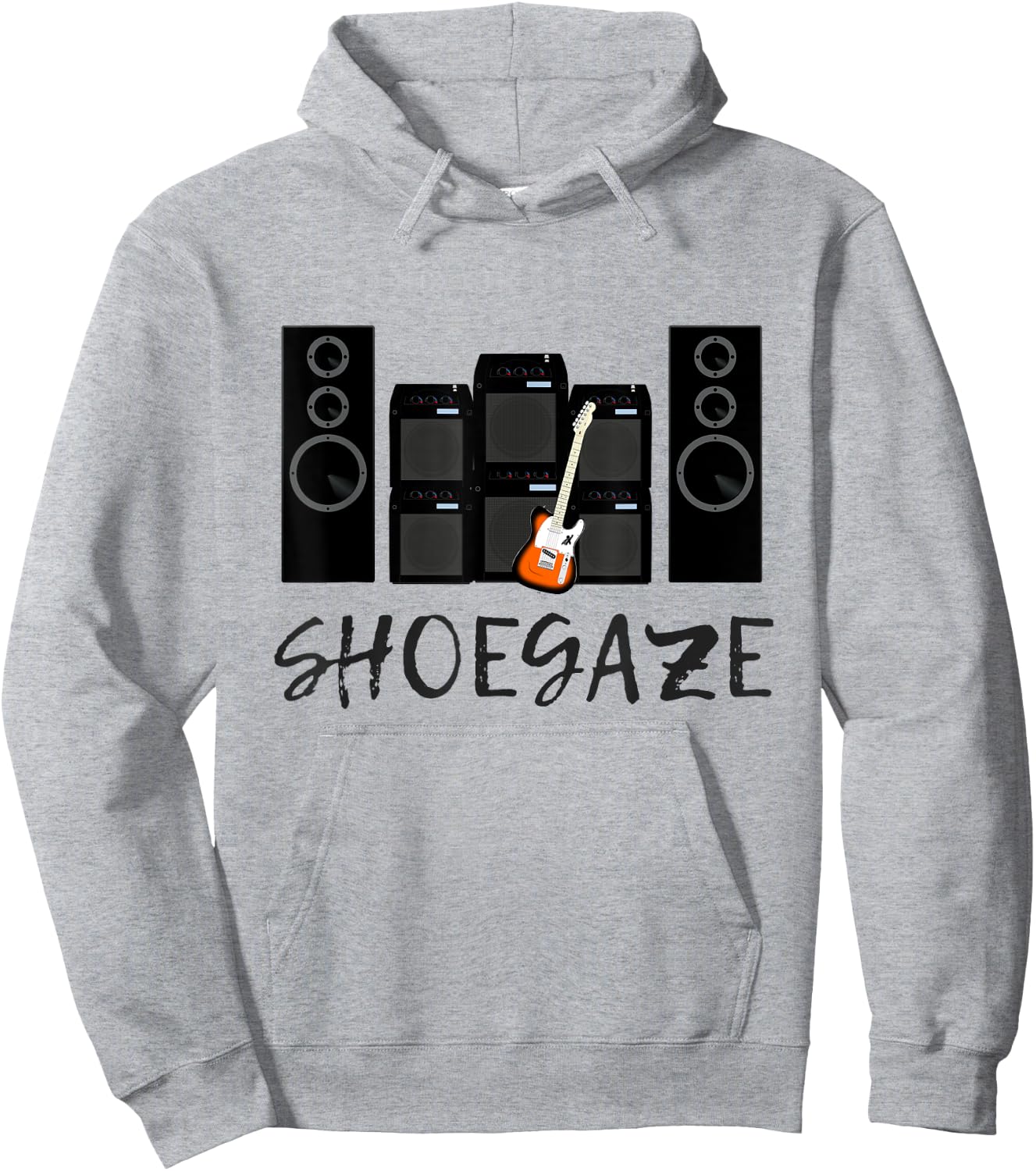 Shoegaze Indie Rock Music Fan Guitar & Amps Gift Hoodie - Hoodie | Ash