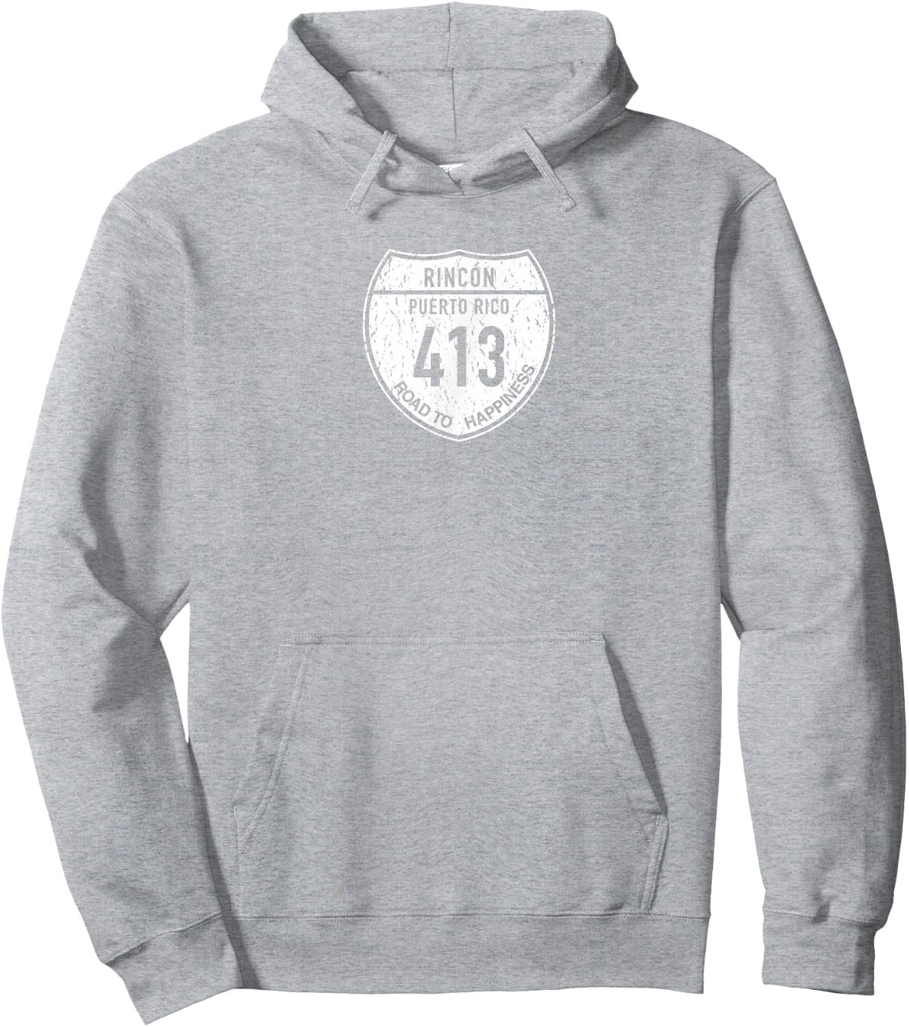 Rincon Puerto Rico | Road to Happiness 413 Hoodie - Hoodie | Ash