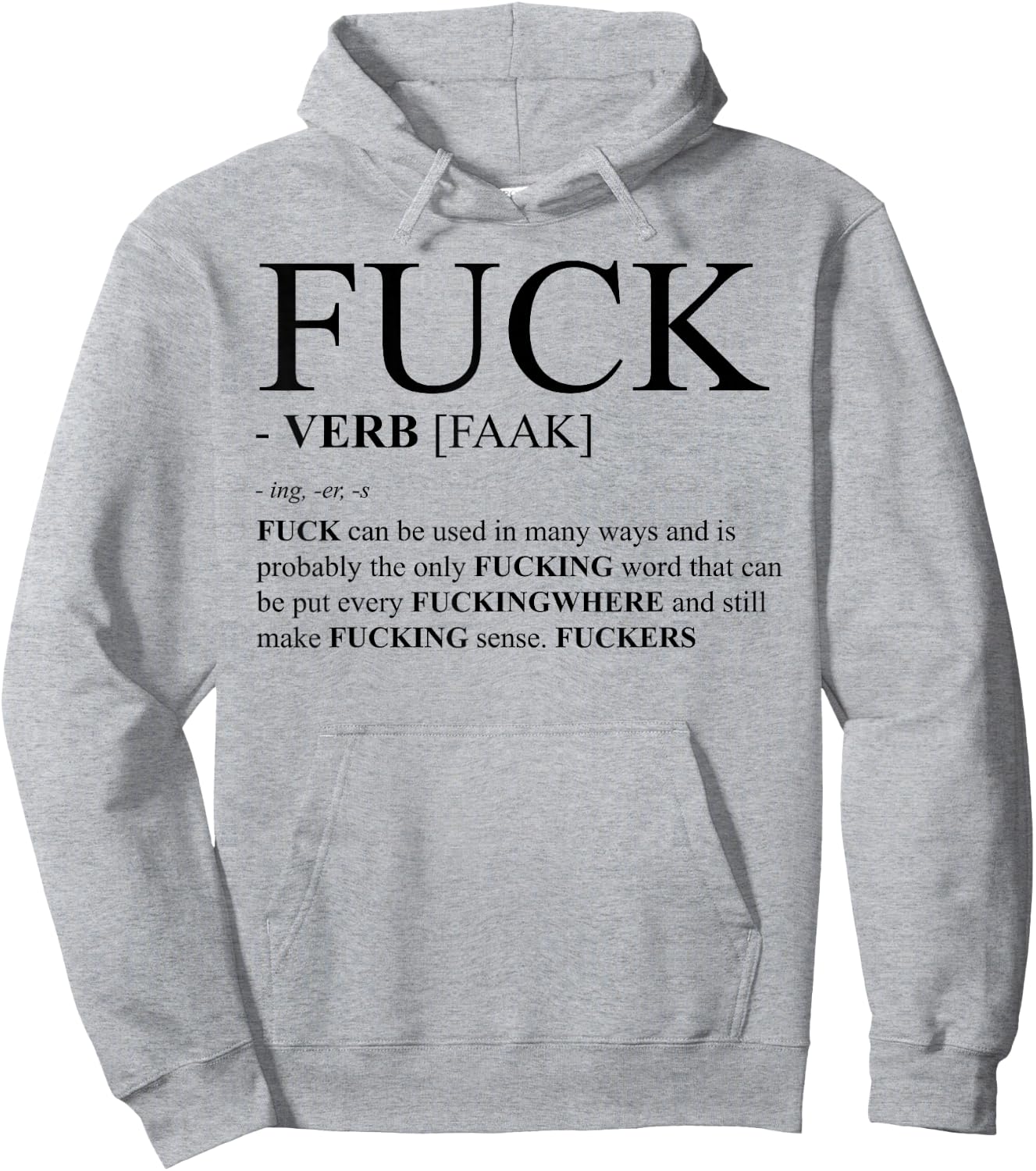 Fuck Definition Dictionary Design Profanity Gift Hoodie - Hoodie | Ash
