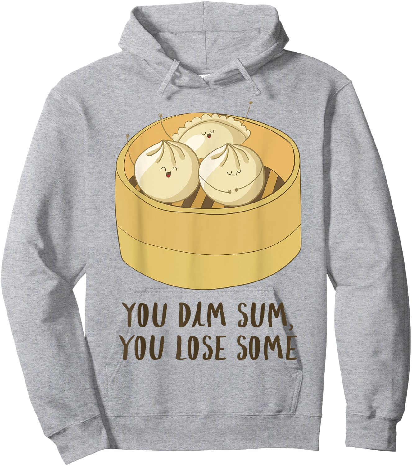 You Dim Sum You Lose Some! Funny Asian Food Joke T Shirt Hoodie - Hoodie | Ash