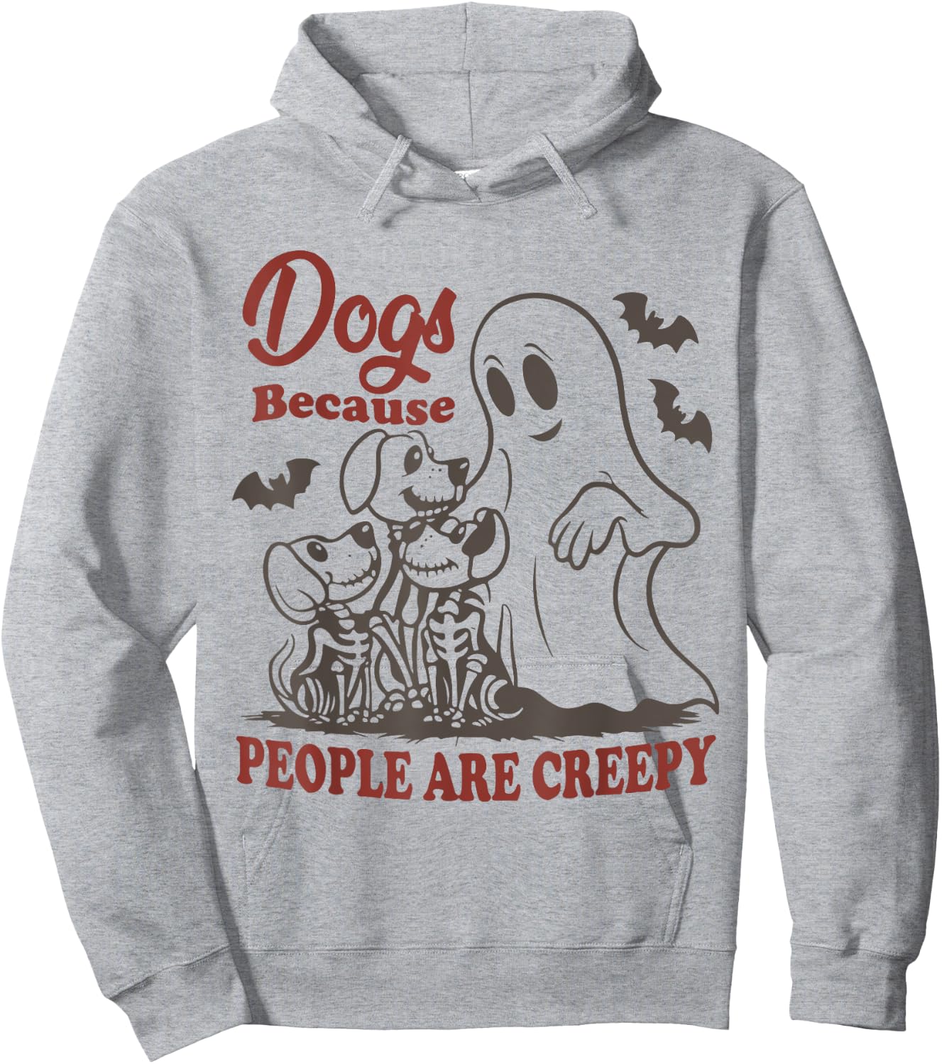 Dog because people are creepy Funny Halloween Dog ghost Hoodie - Hoodie | Ash