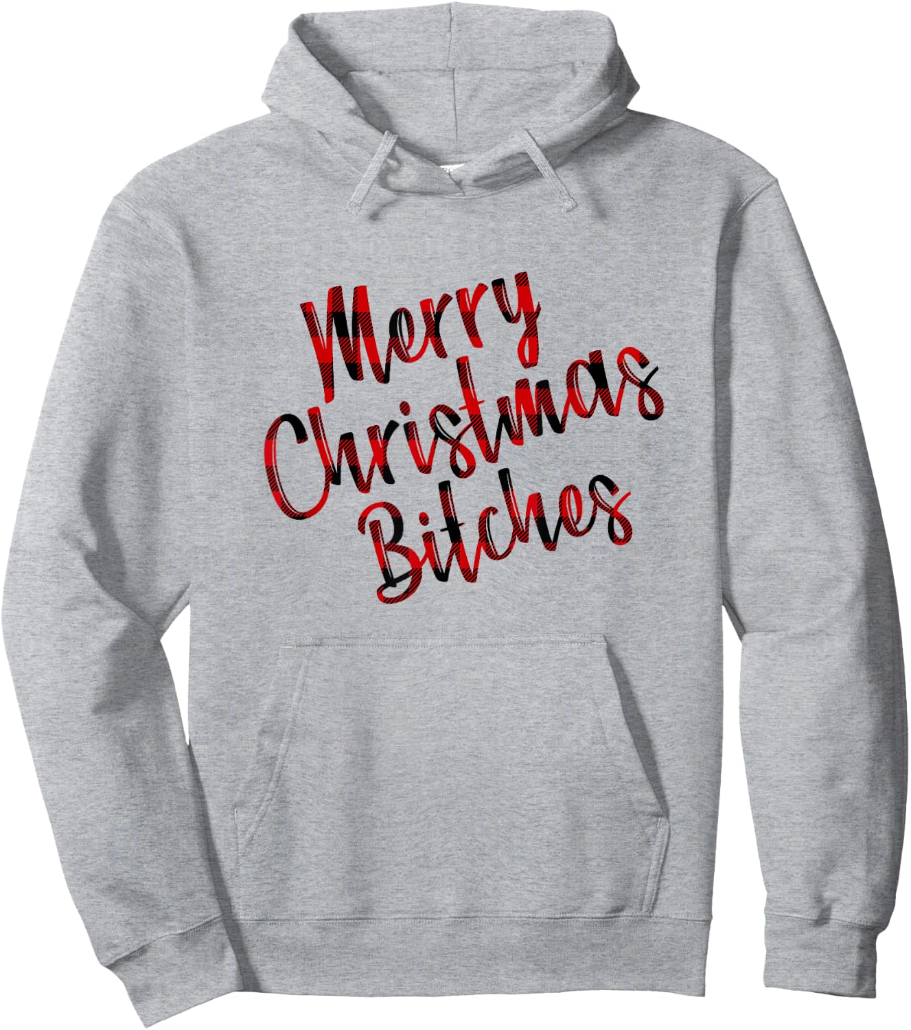 Merry Christmas Bitches | Funny Adult Humor Xmas Holiday Hoodie - Hoodie | Ash