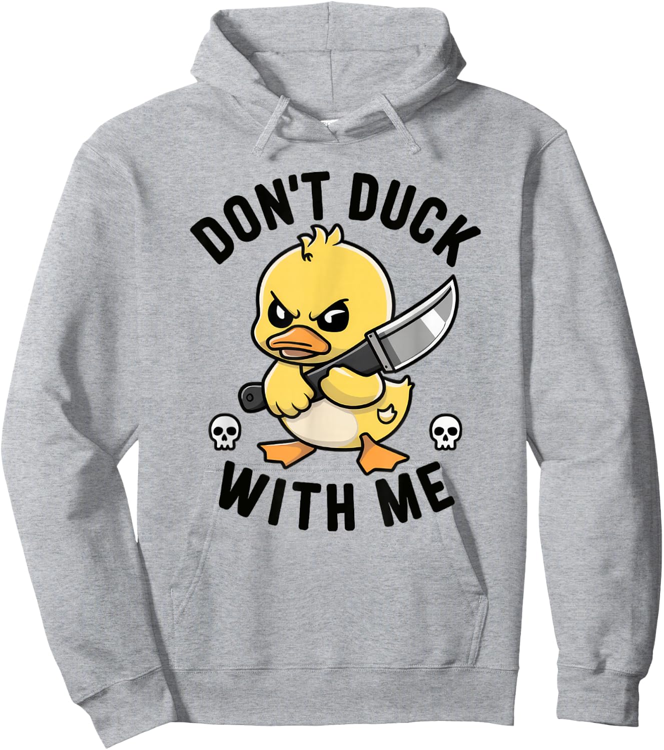 Don't Duck With Me Funny Duck Kinife Hoodie - Hoodie | Ash
