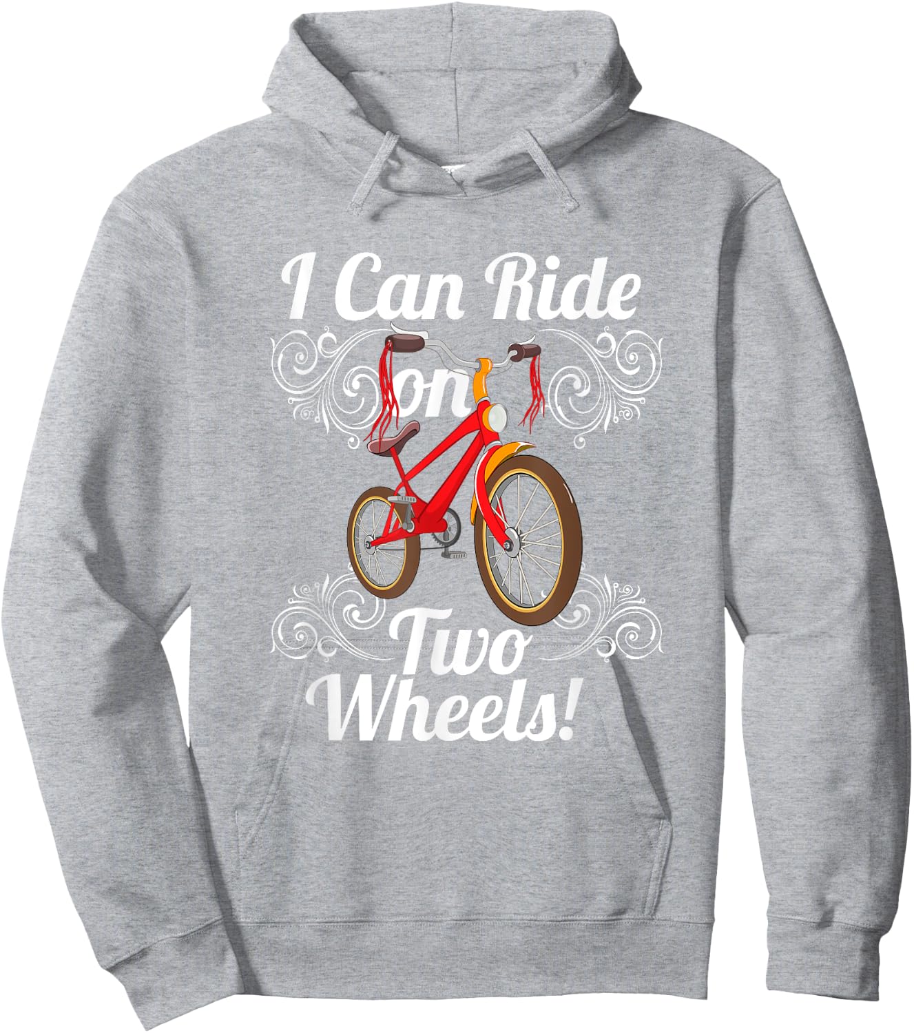 Kids Bike I Can Ride On Two Wheels Learning Reward T Shirts Hoodie - Hoodie | Ash
