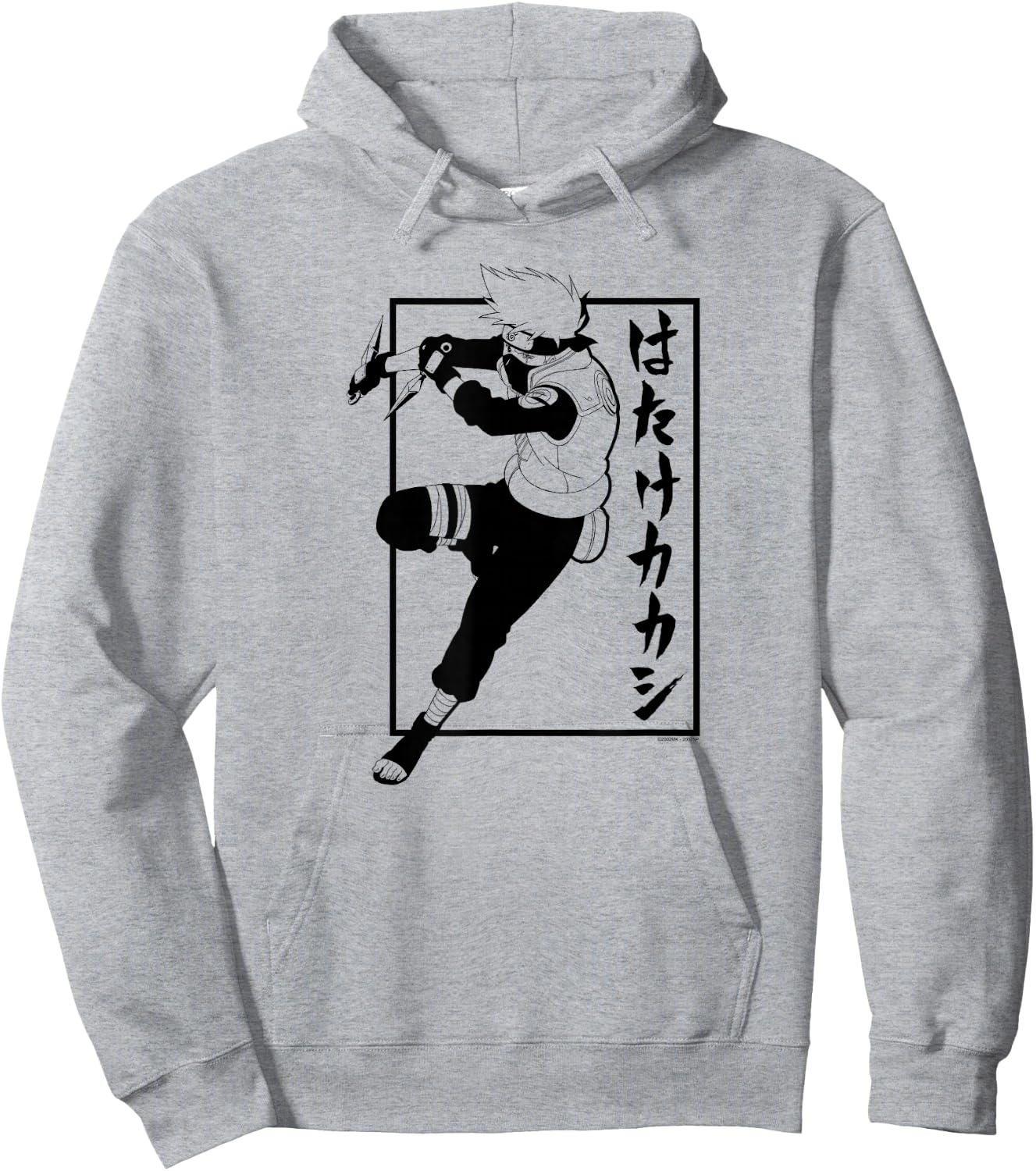 Naruto Shippuden Kakashi with Vertical Kanji Anime Hoodie - Hoodie | Ash
