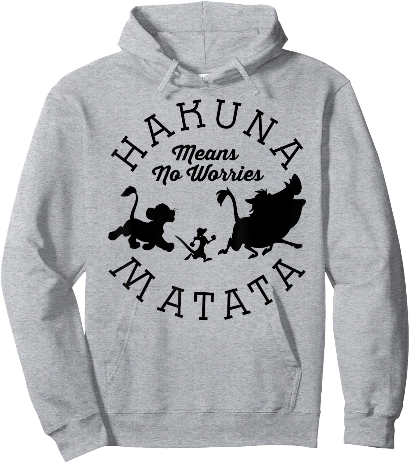 Disney The Lion King Hakuna Matata Means No Worries Shadows Hoodie - Hoodie | Ash
