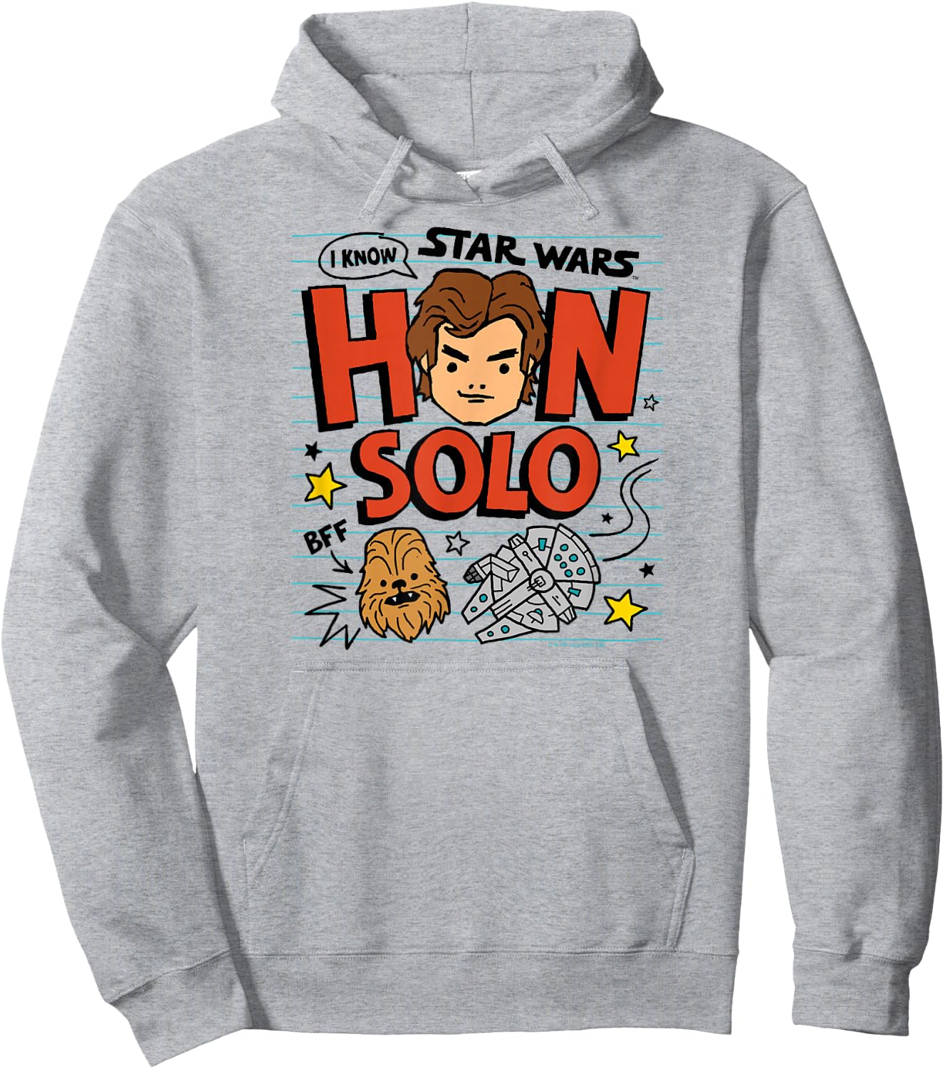 Star Wars - Han Solo Doodles Hoodie - Hoodie | Ash