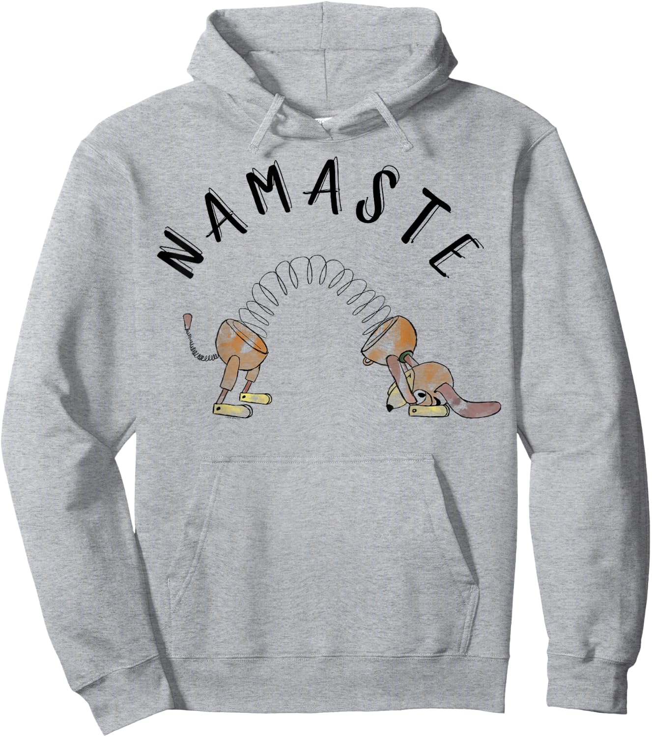 Disney Pixar Toy Story Slinky Dog Namaste Stretch Poster Hoodie - Hoodie | Ash