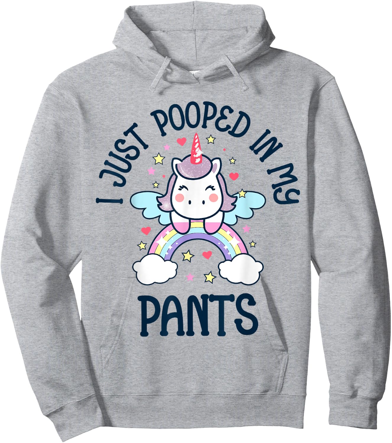 I Just Pooped in my Pants Funny Unicorn Adult Humor Meme Hoodie - Hoodie | Ash