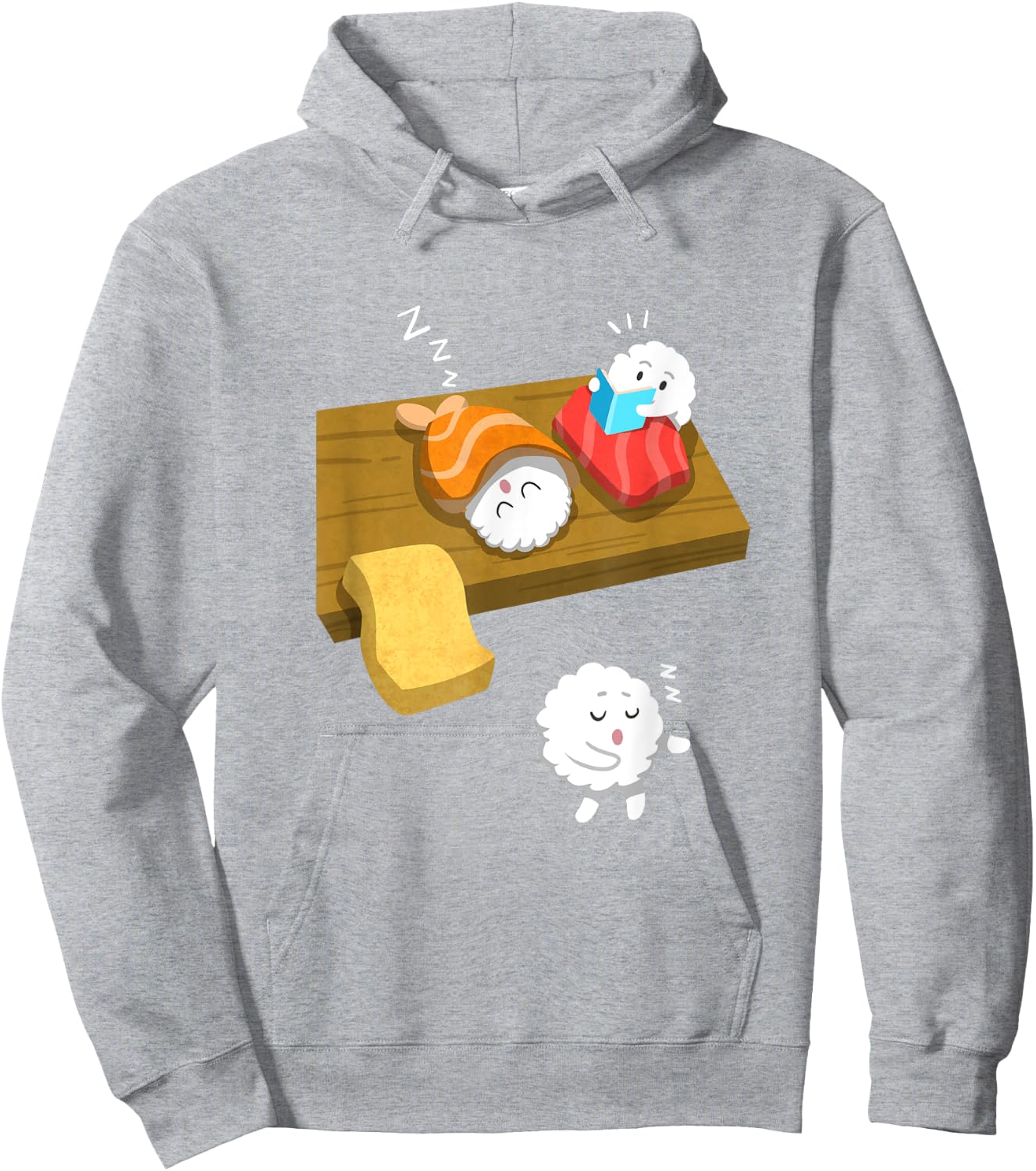 Sleep Walking Sushi Funny Japanese Food Sashimi Gift T Shirt Hoodie - Hoodie | Ash