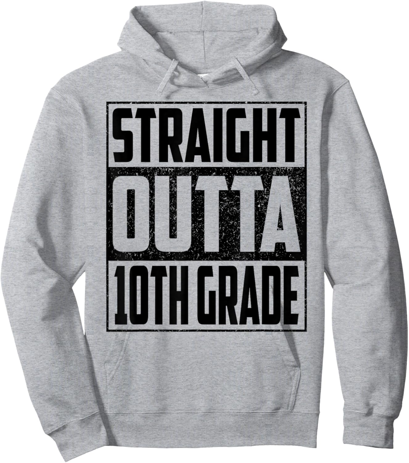Straight Outta 10th Grade School Graduate 2026 Tenth Grade Hoodie - Hoodie | Ash