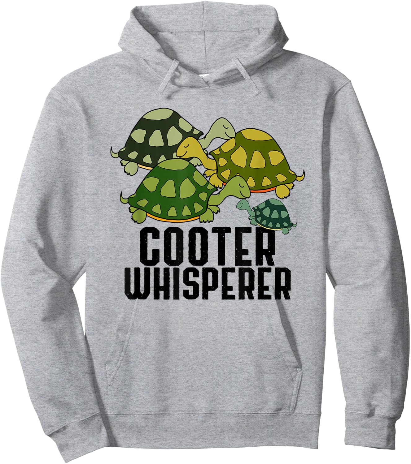 Cooter Whisperer Funny Turtle Lover Reptile Cartoon Sayings Hoodie - Hoodie | Ash