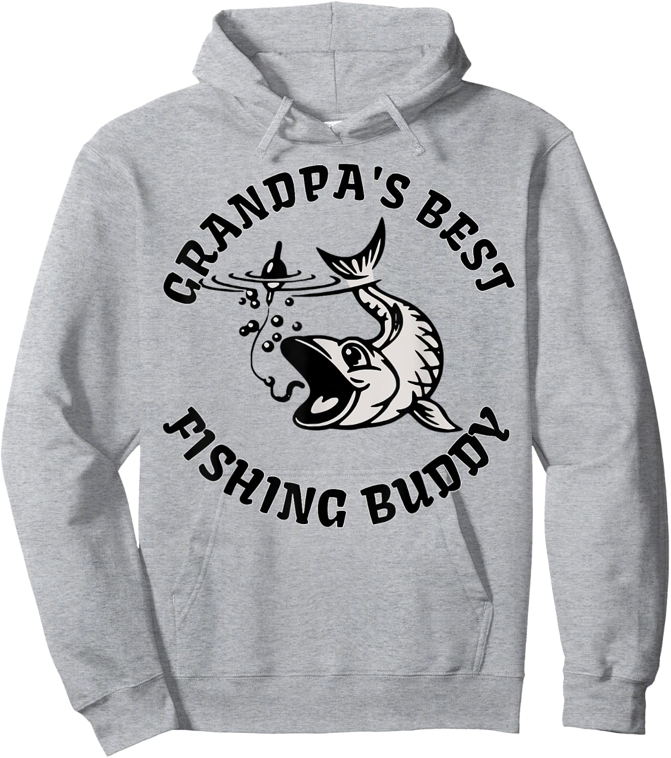 Grandpa's Best Fishing Buddy Kid's Shirt | Fishing Hoodie - Hoodie | Ash