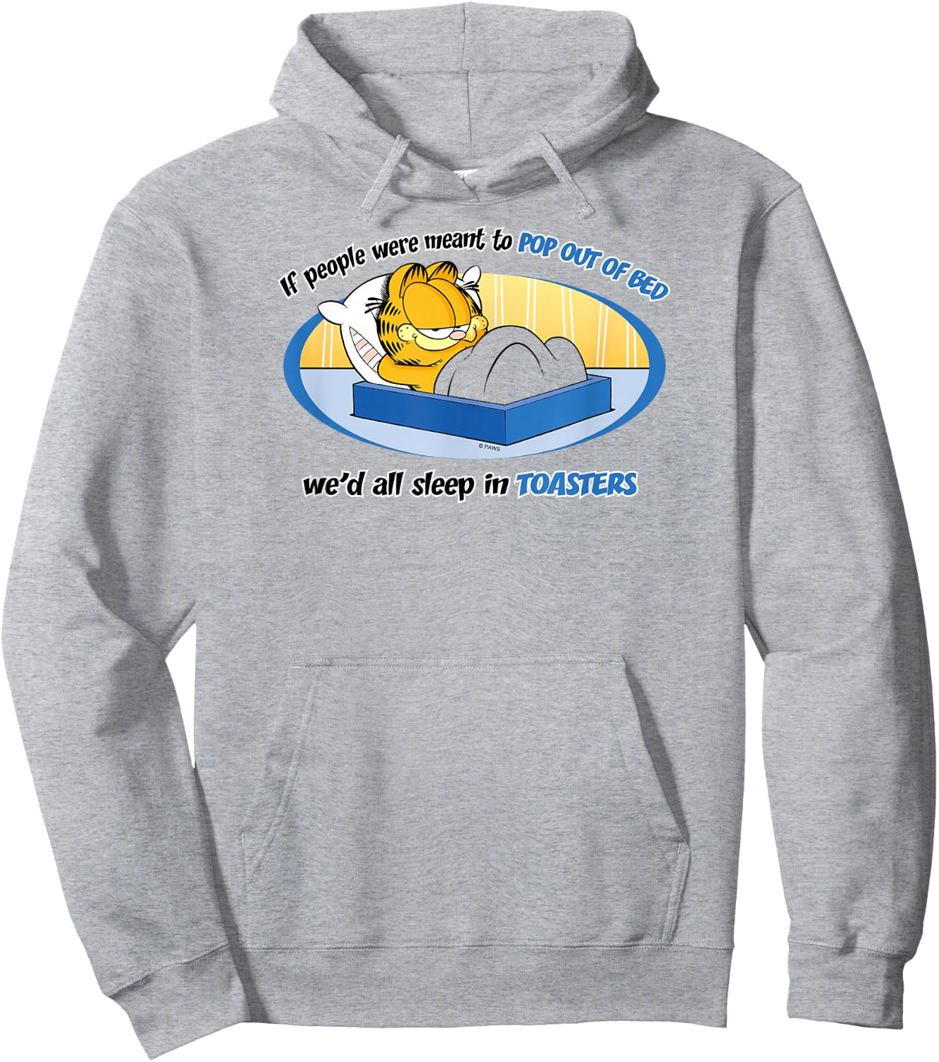 Garfield Pop Out Of Bed Hoodie - Hoodie | Ash