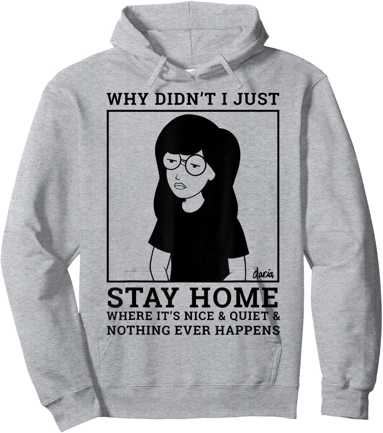 Daria Homebody Graphic Hoodie - Hoodie | Ash