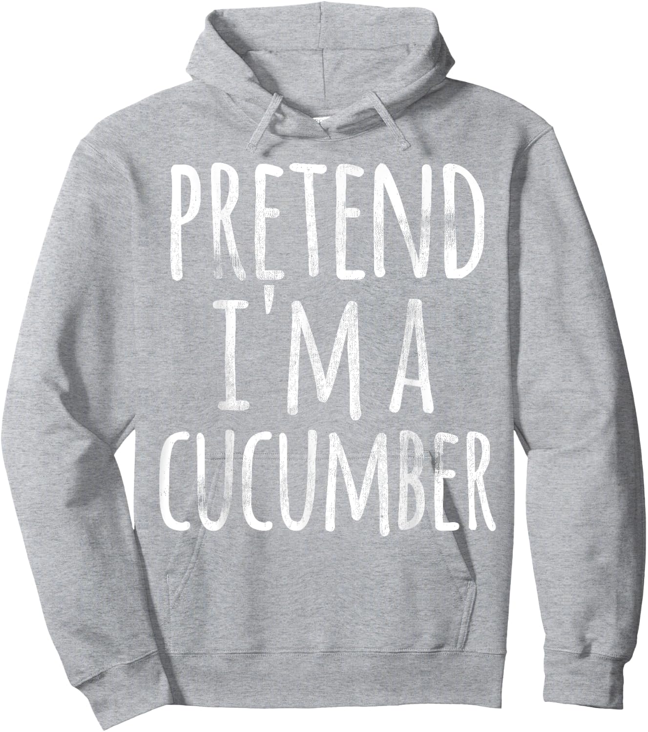 Funny Lazy Halloween T Shirt PRETEND I'M A CUCUMBER Costume Hoodie - Hoodie | Ash
