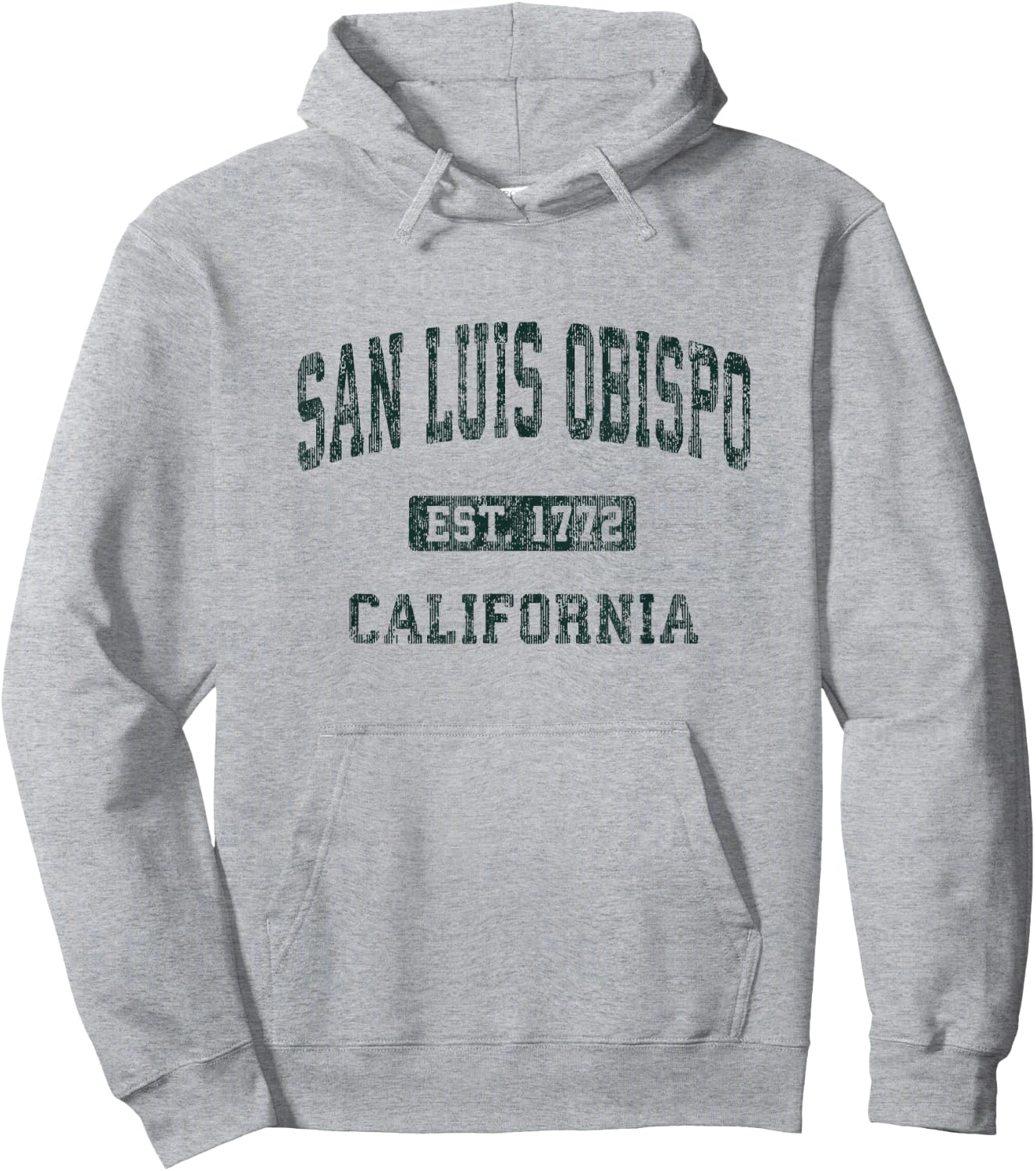 San Luis Obispo California CA Vintage Athletic Sports Design Hoodie - Hoodie | Ash