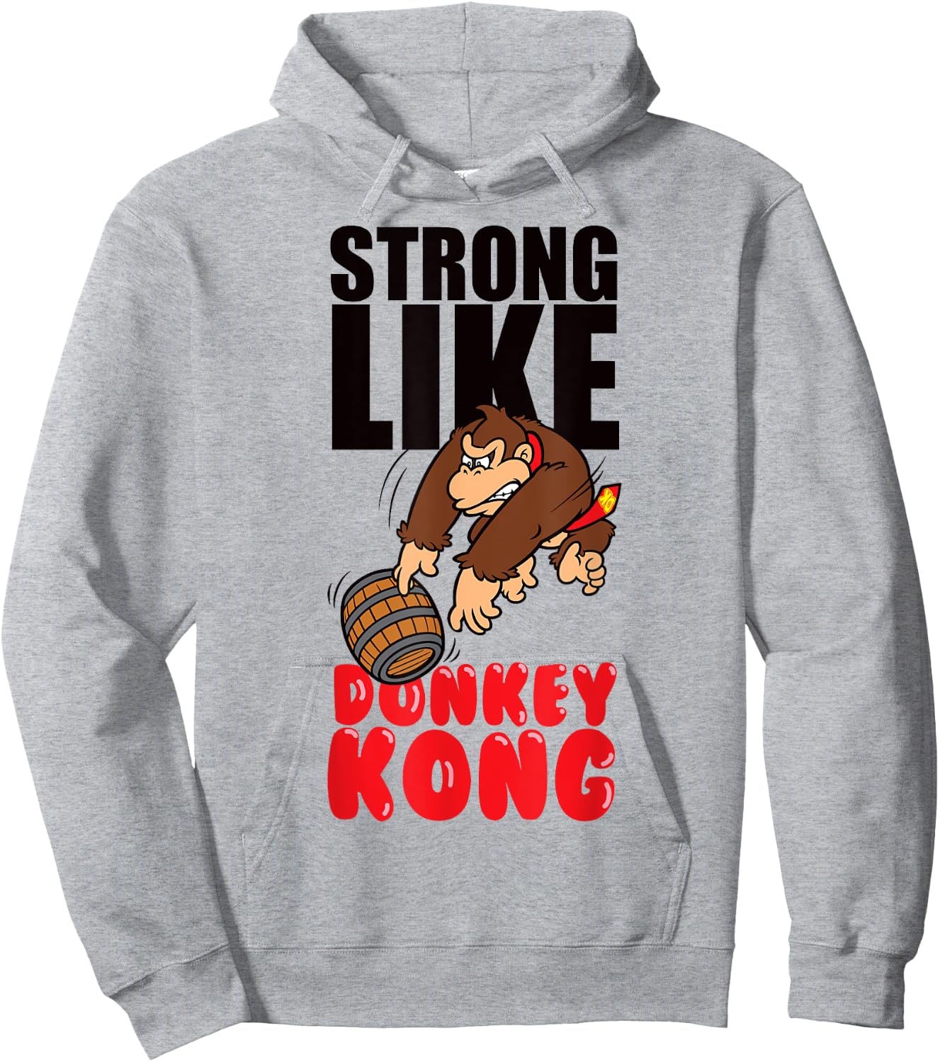 Nintendo Strong Like Donkey Kong Barrel Throw Hoodie - Hoodie | Ash