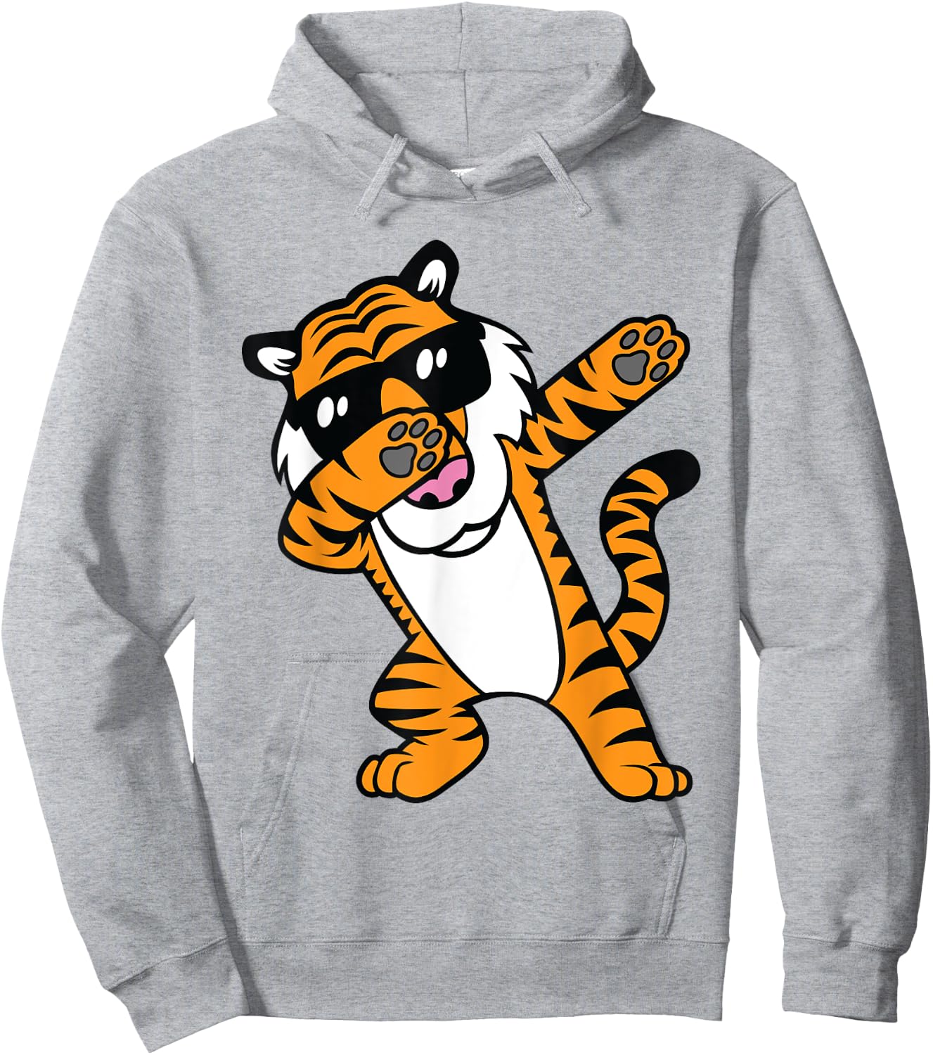 Dabbing Tiger Funny Cool Dancing Big Cat Dab Men Women Girls Kids Hoodie - Hoodie | Ash