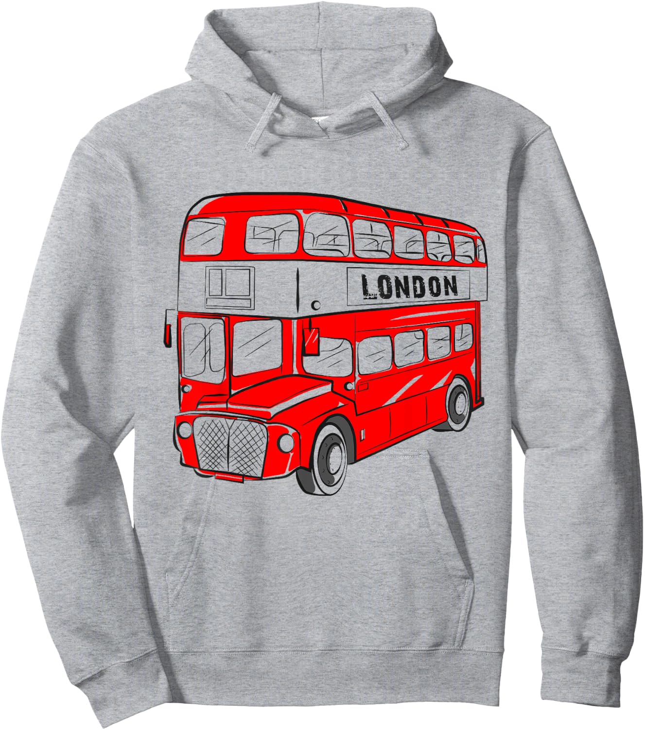London Double Decker Bus - Souvenir Hoodie - Hoodie | Ash